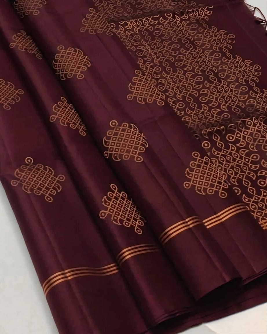 Kolam Soft silk saree