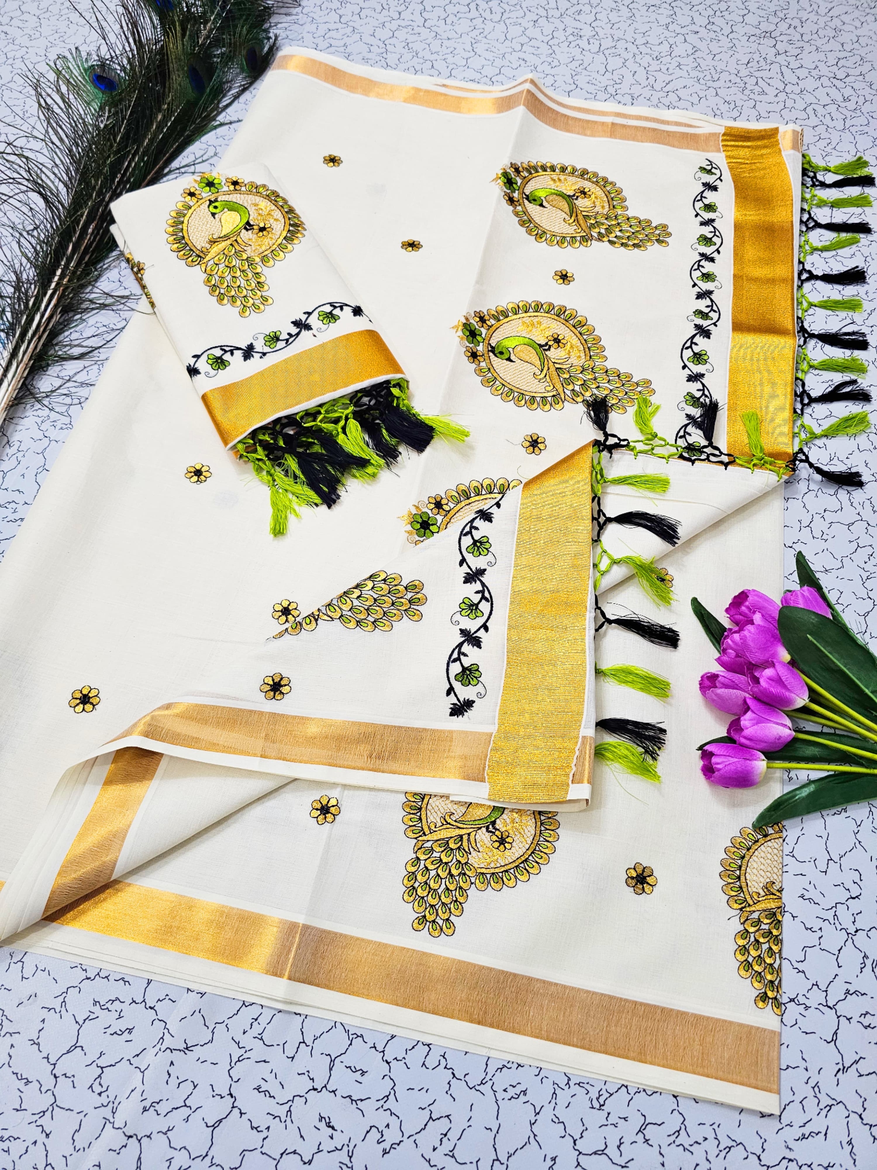 Kerala cotton sarees