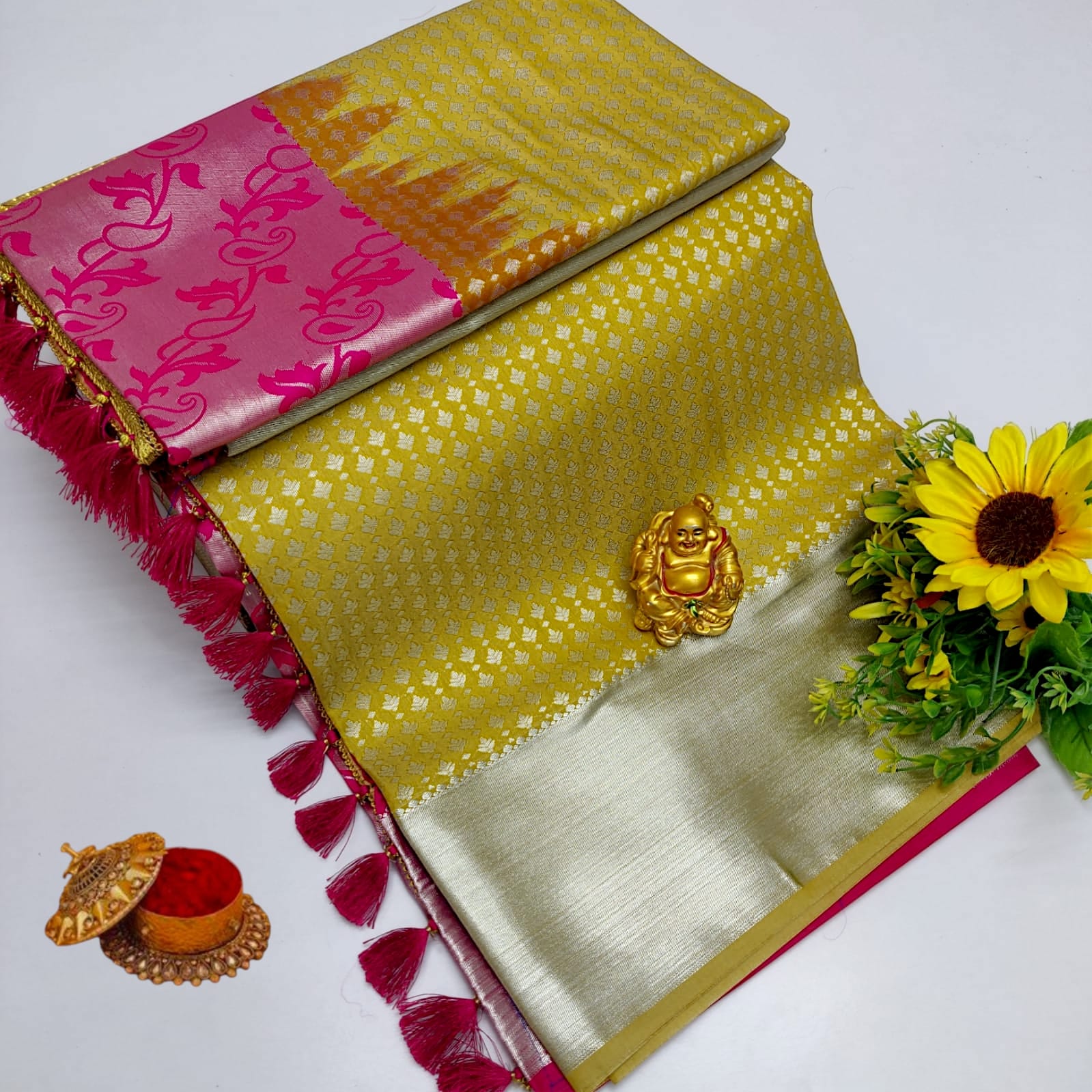 Maharani Pink Soft Silk Saree