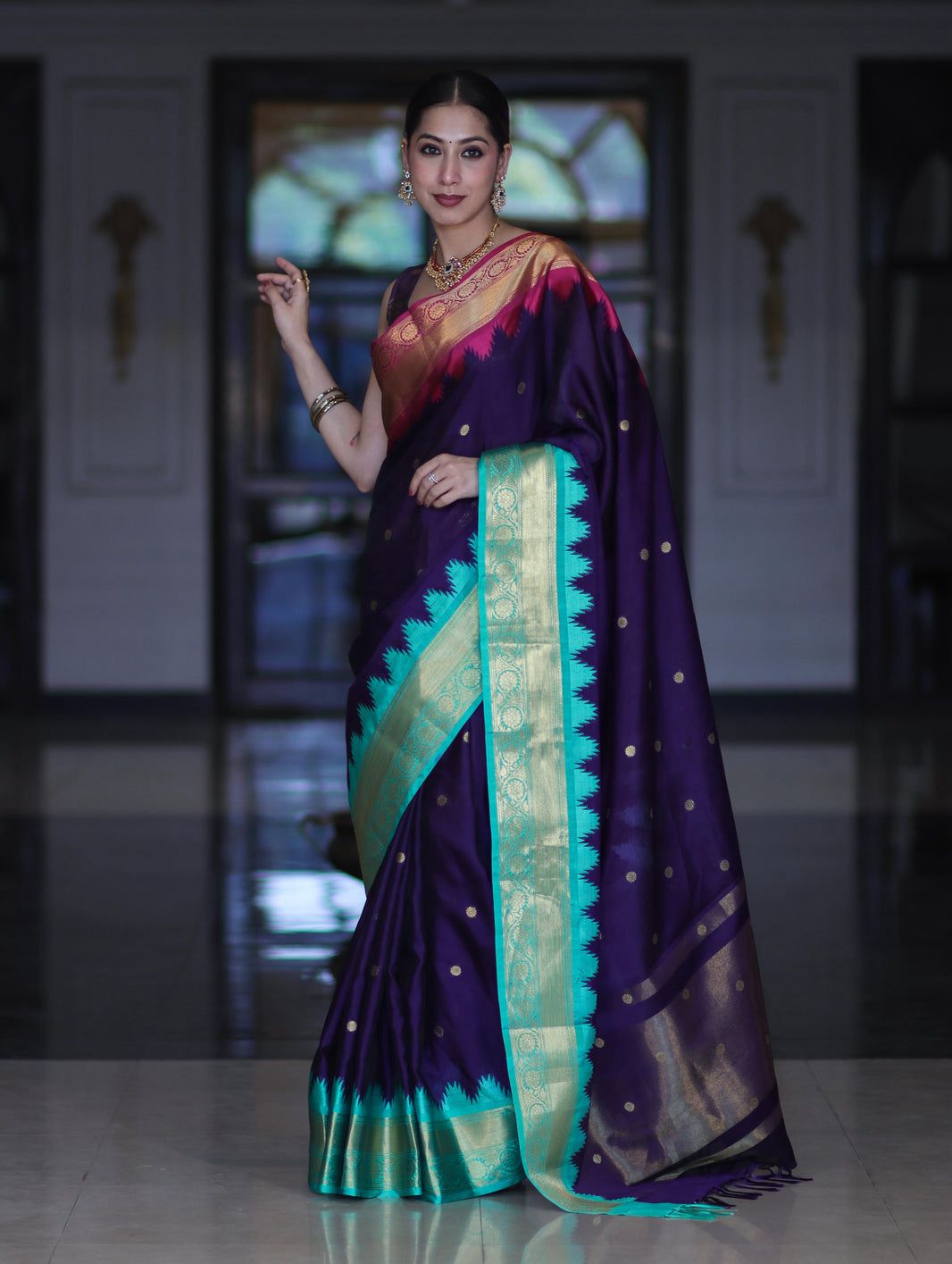 semi Kanchivaram silk Sarees