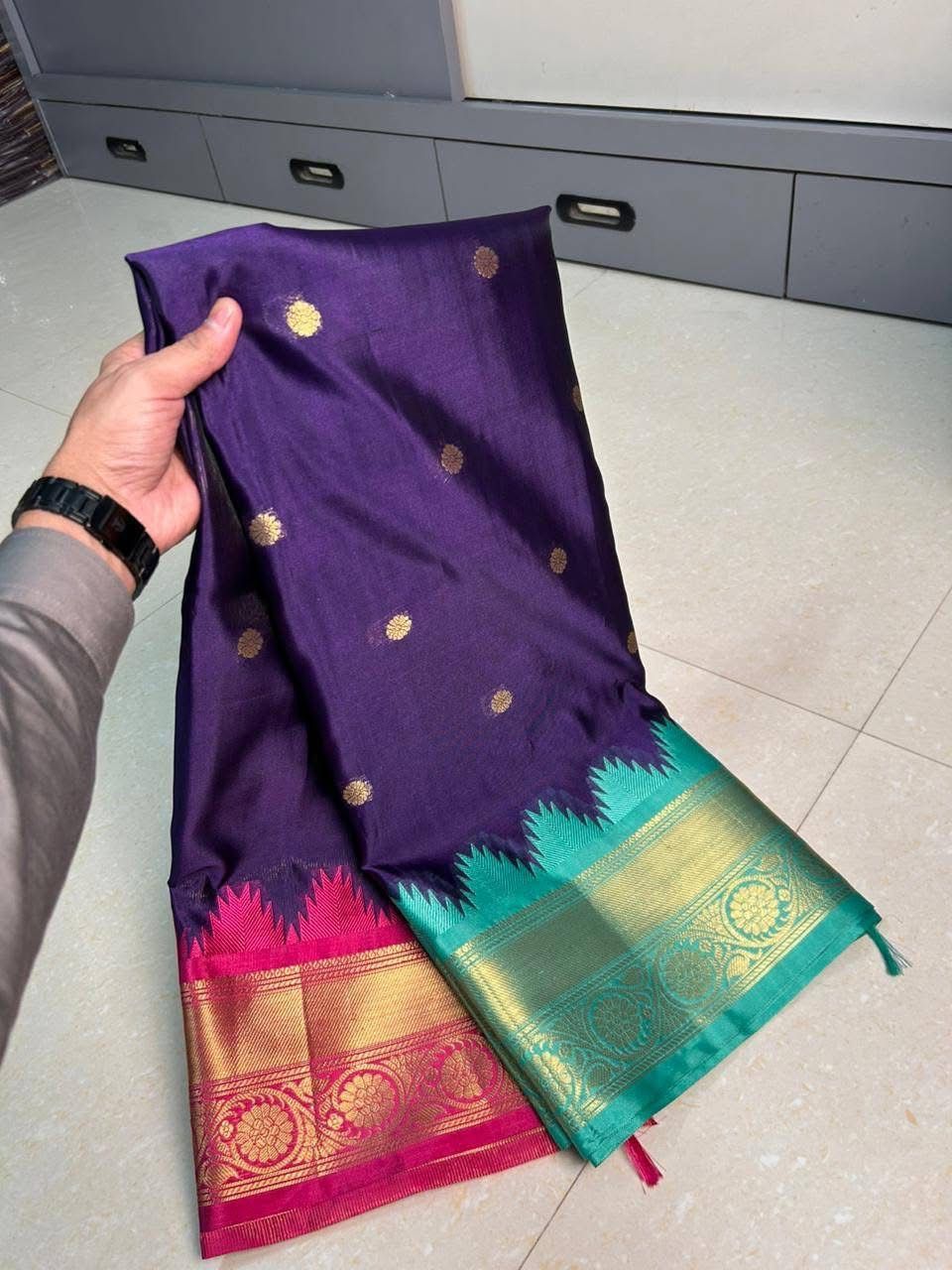 semi Kanchivaram silk Sarees