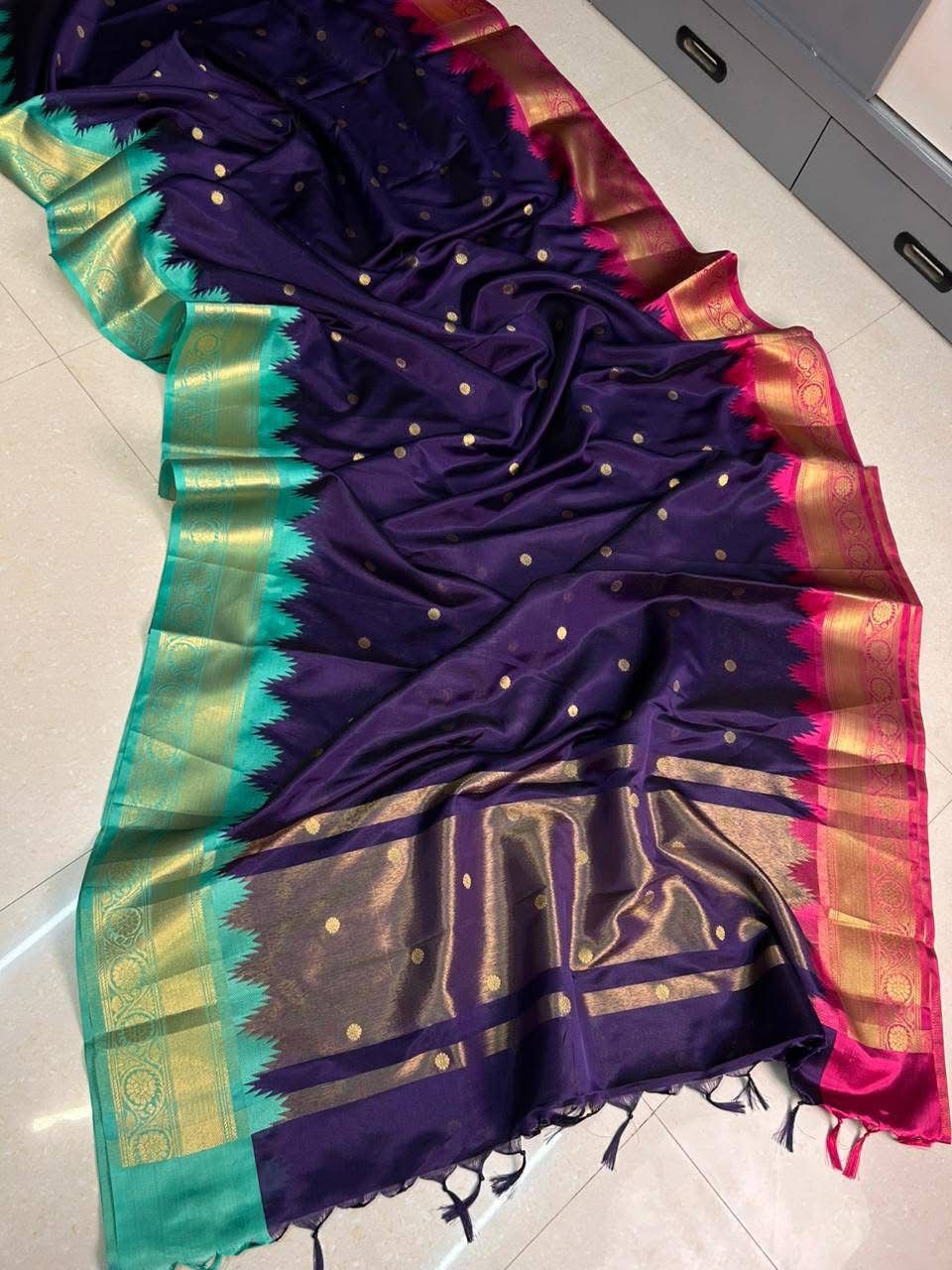 semi Kanchivaram silk Sarees