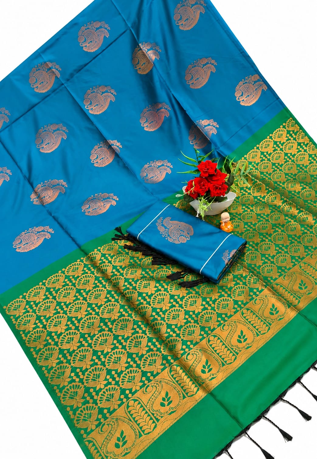 Border less soft silk sarees