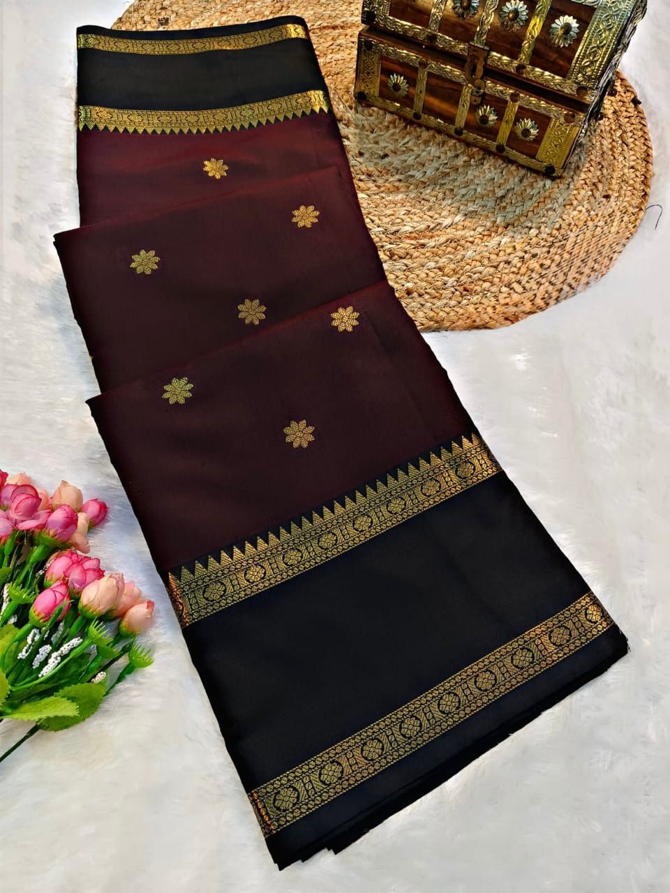 Banarasi Semi Katan Semi Silk Sarees