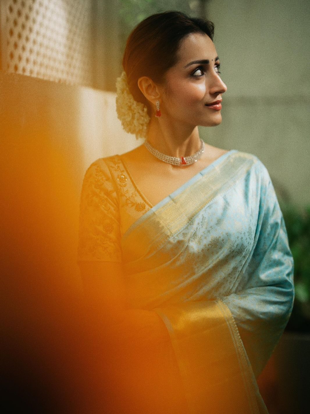 Aqua Blue saree