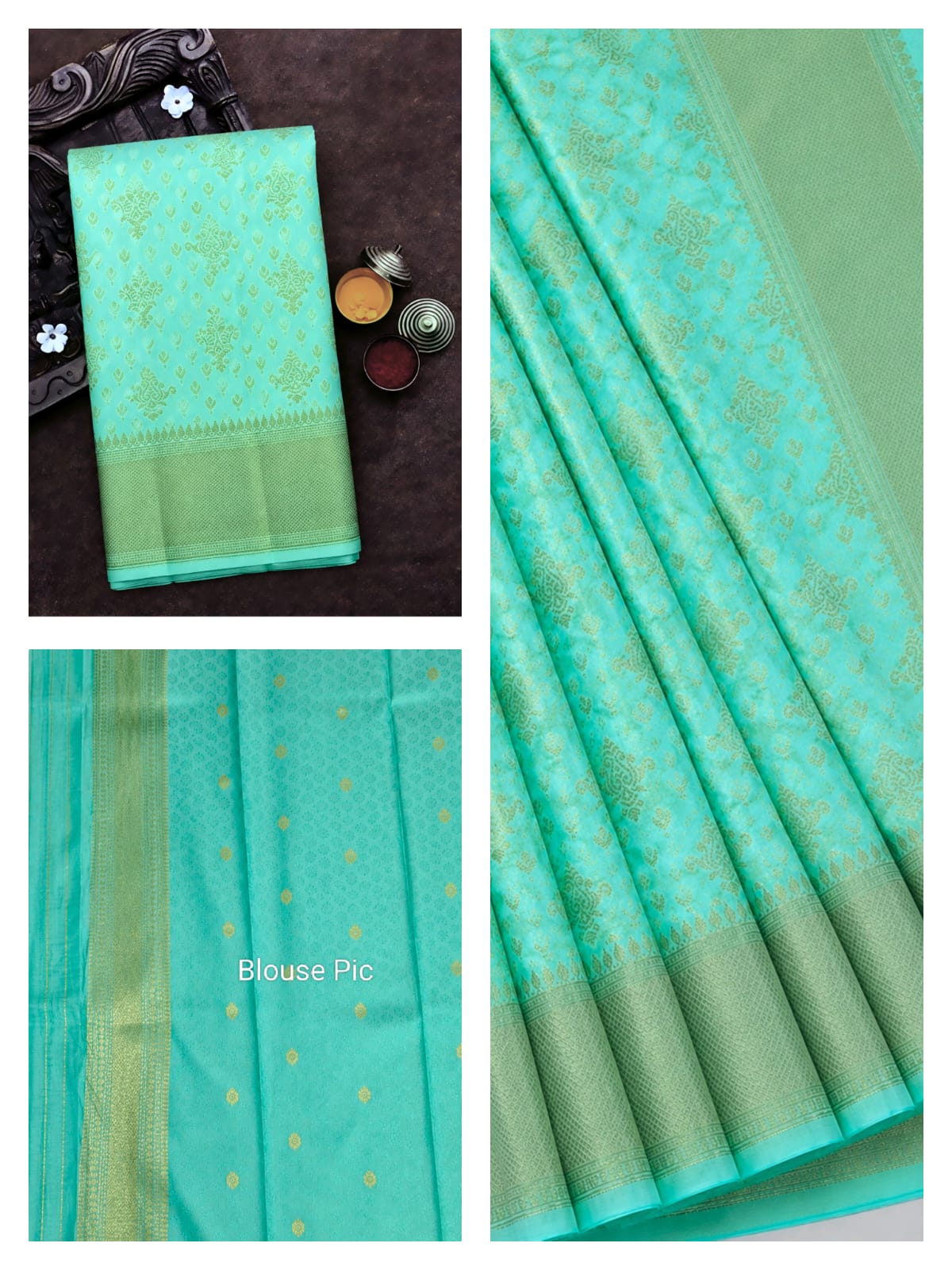Aqua Blue saree