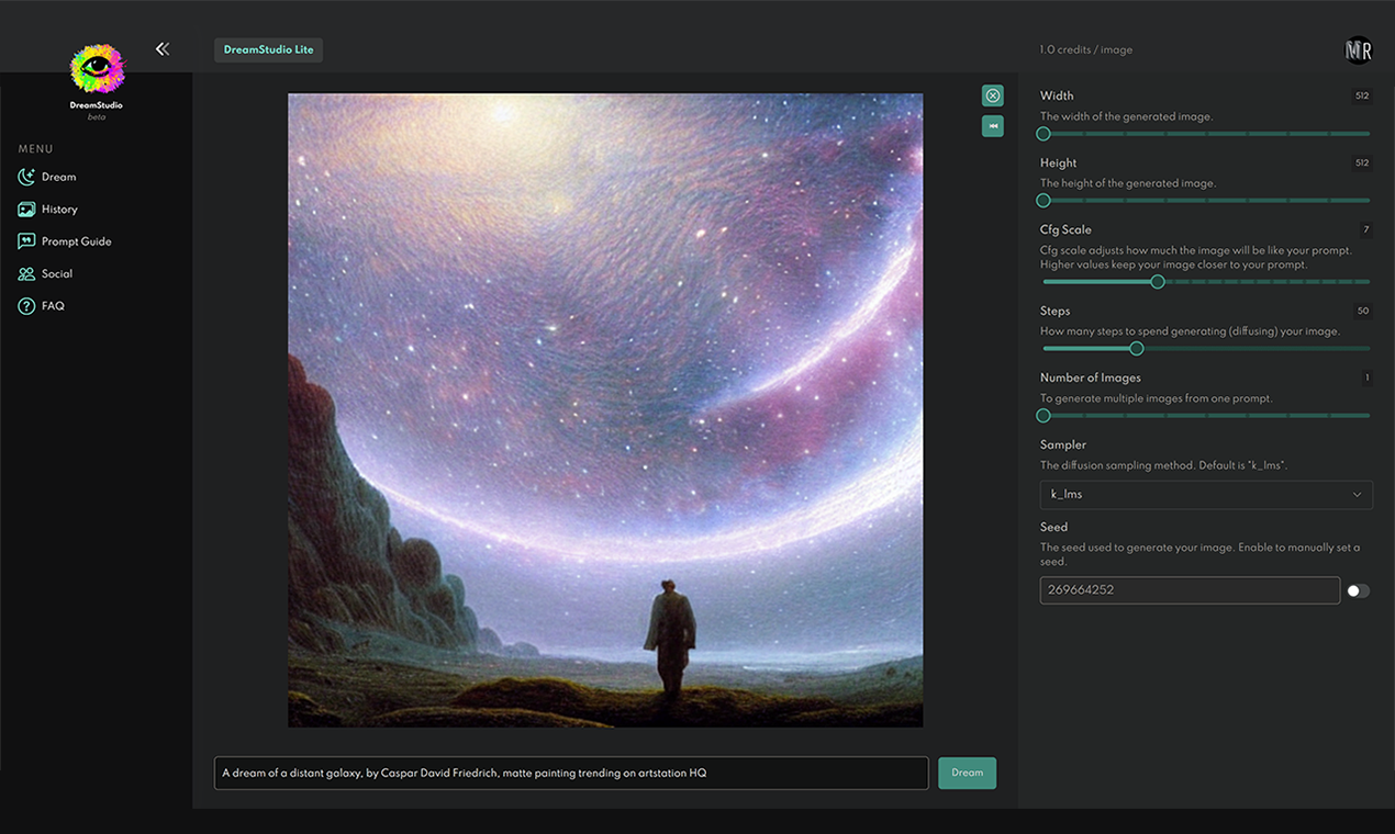 Stable Diffusion - DreamStudio