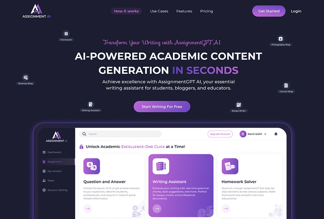 AssignmentGPT AI - Writing Assistant
