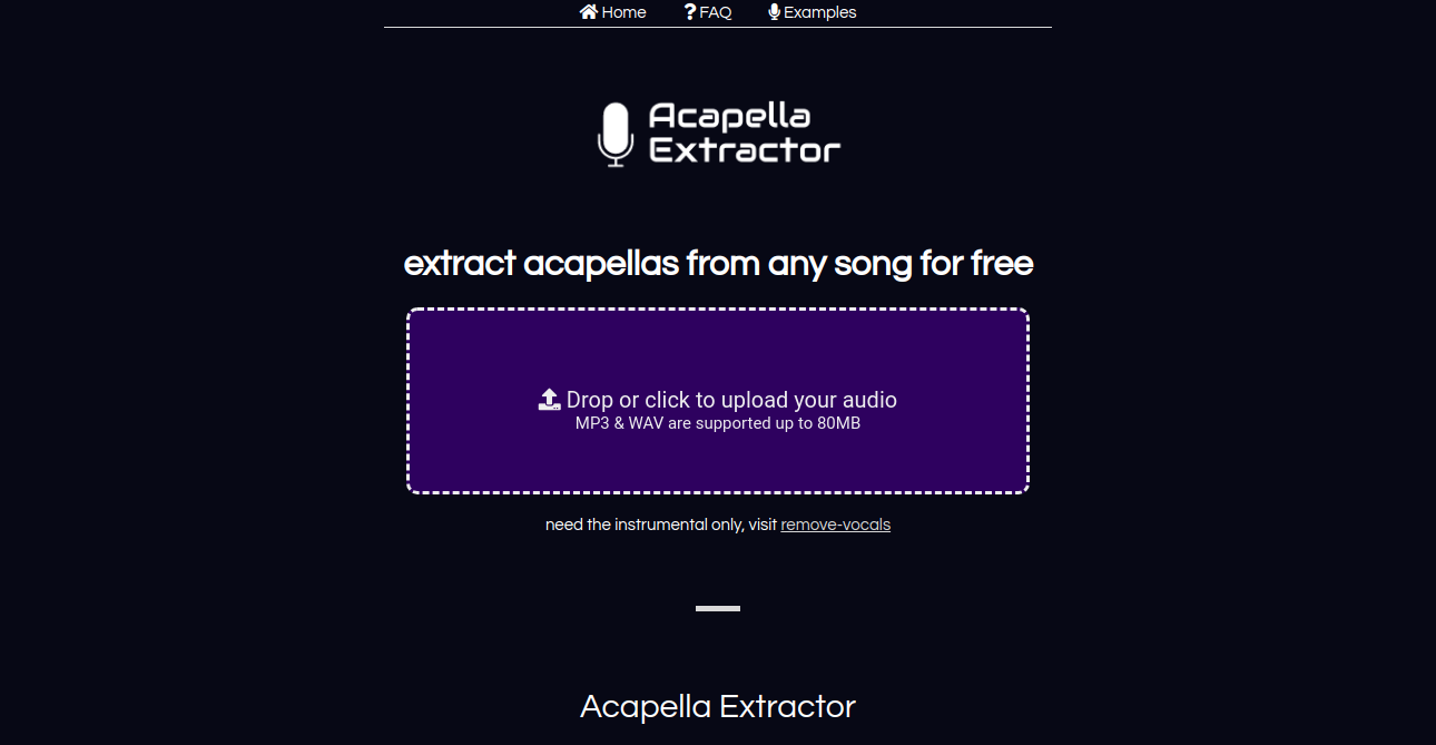 Acapella Extractor
