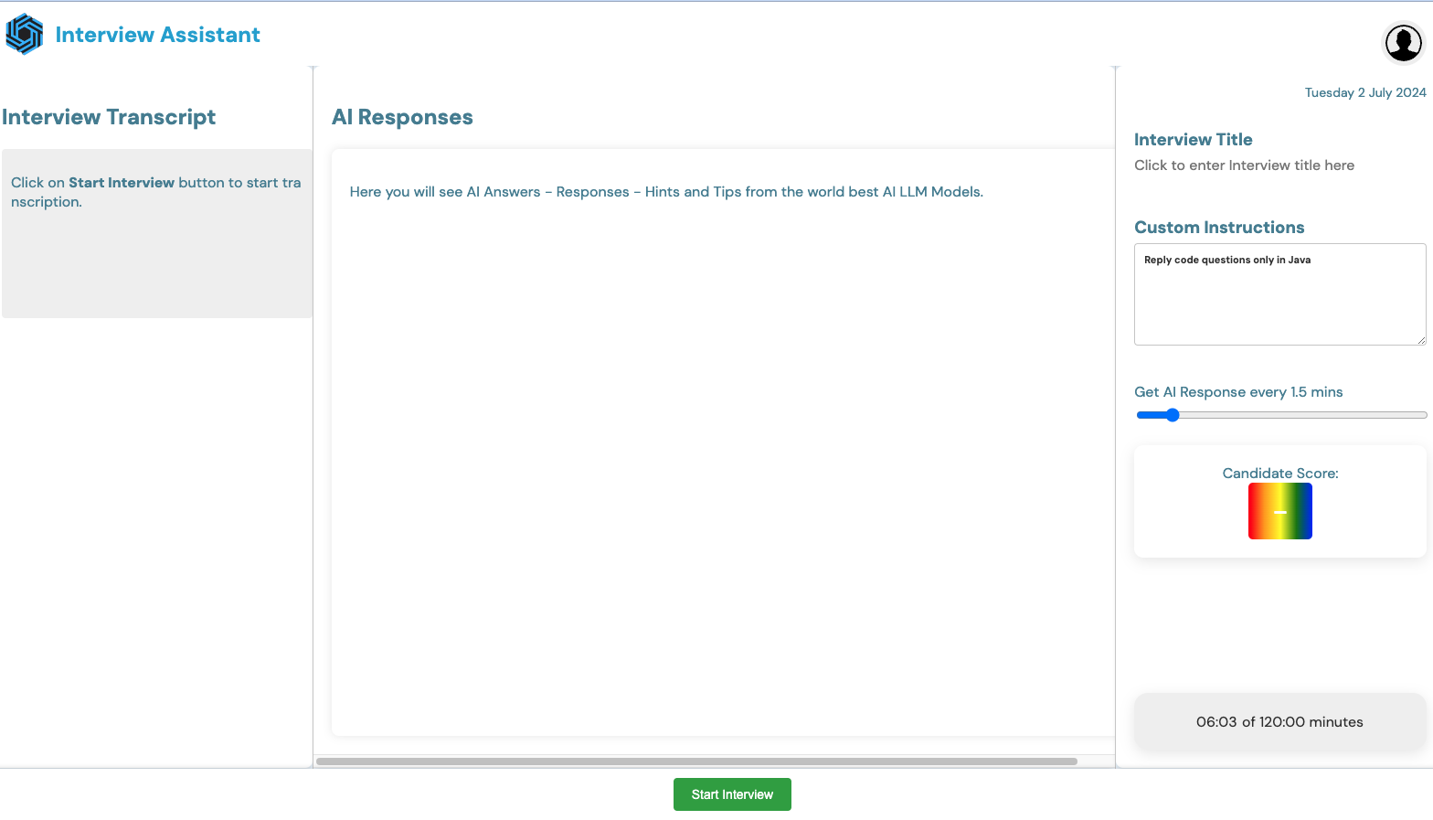 Web Interview Assistant