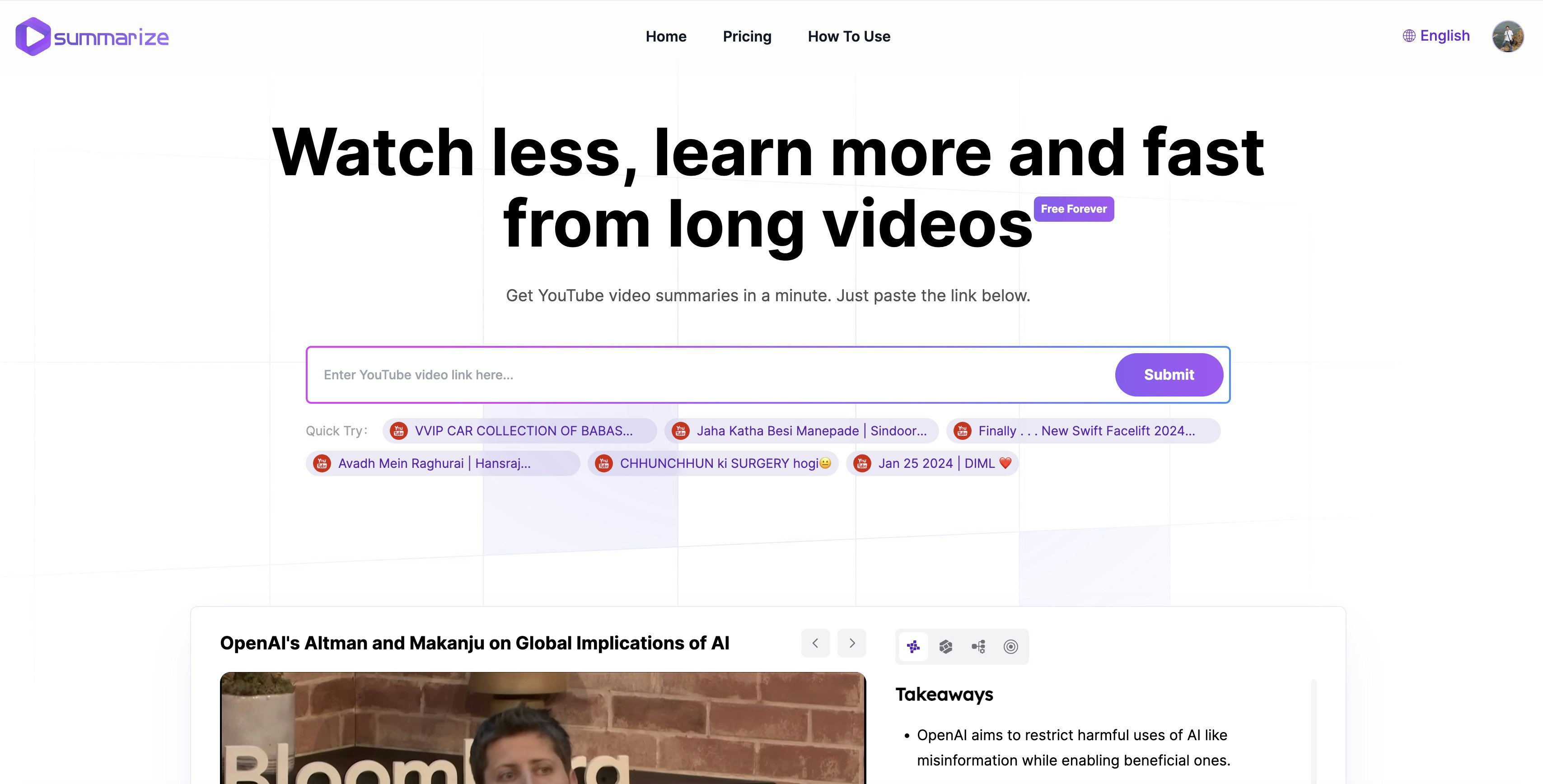 Summarize-Youtube Video Summarizer