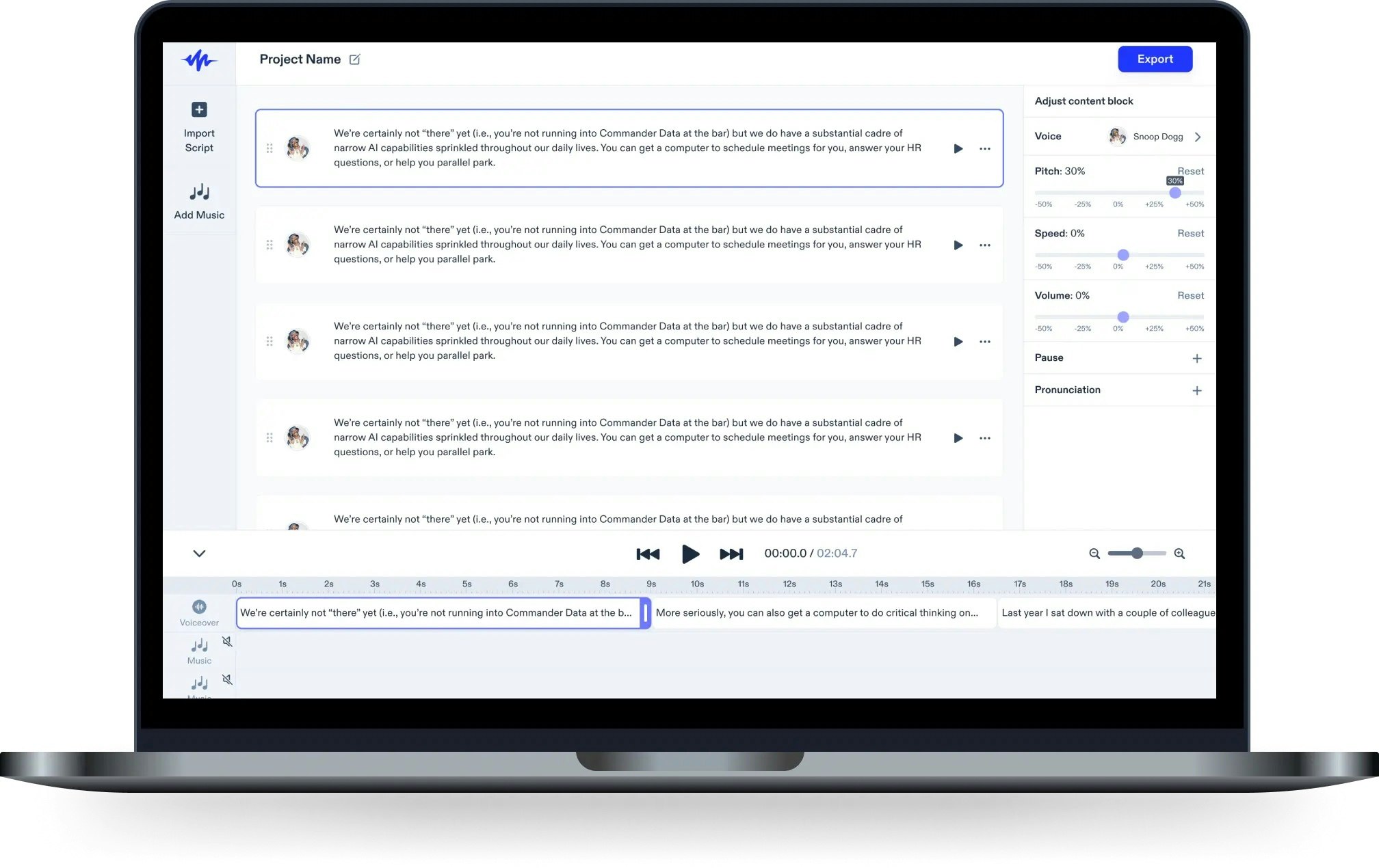 Speechify Voice Over Generator​