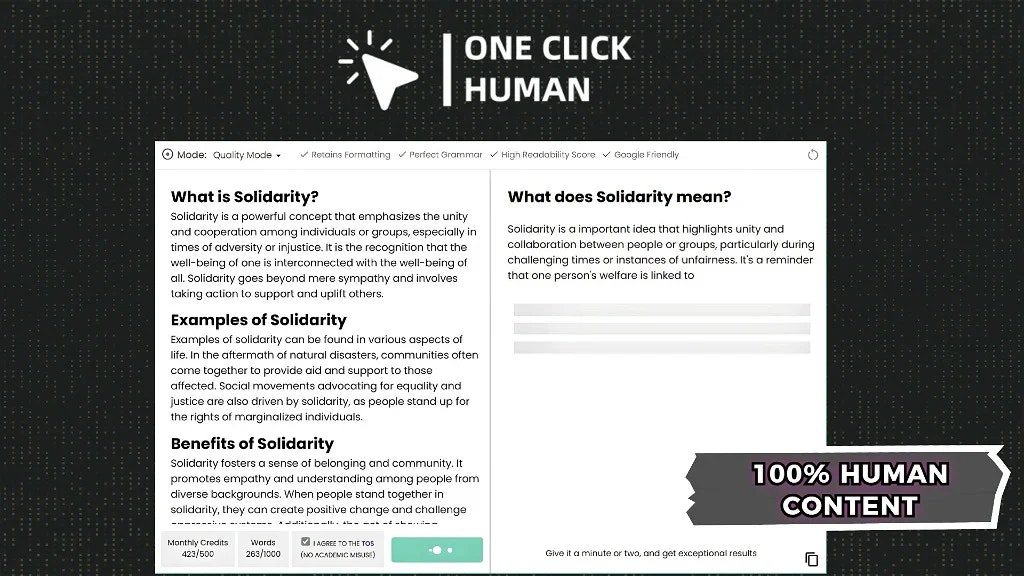 One Click Human