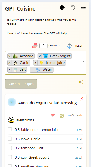 GPT recipes