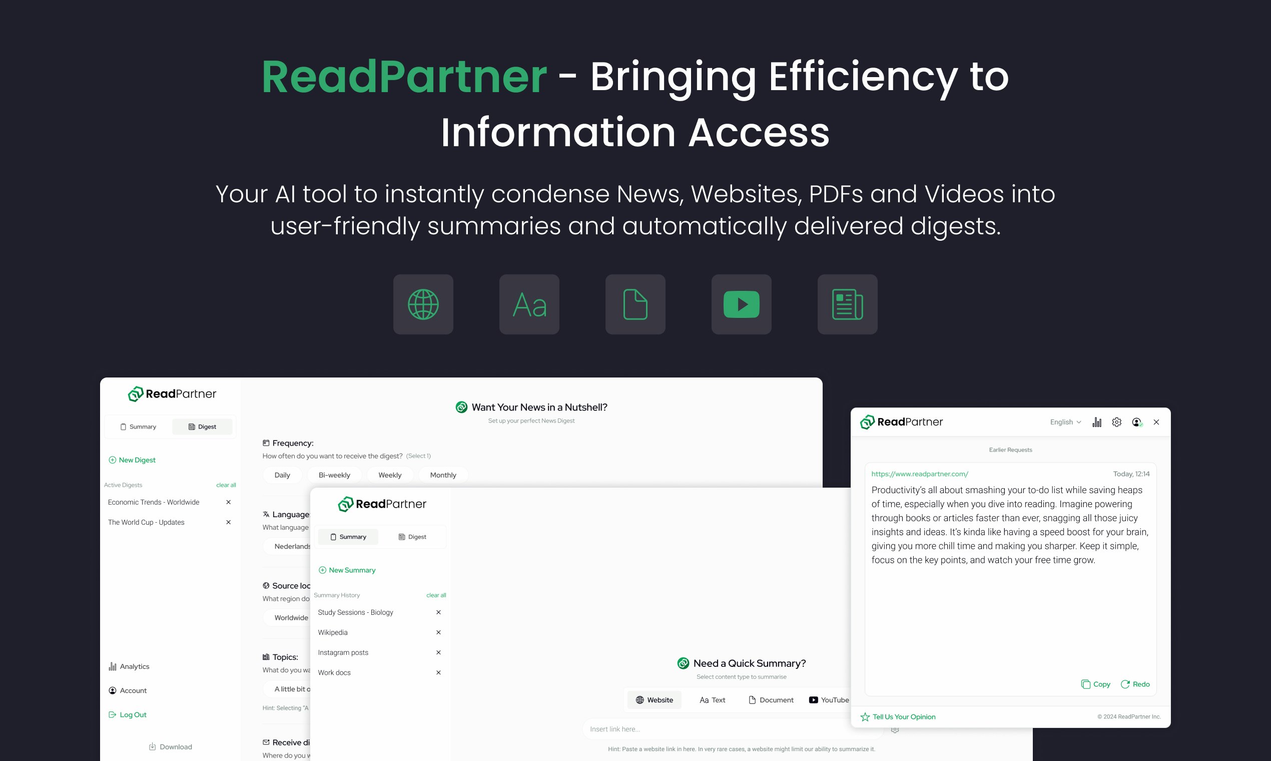 ReadPartner Portal + Extension