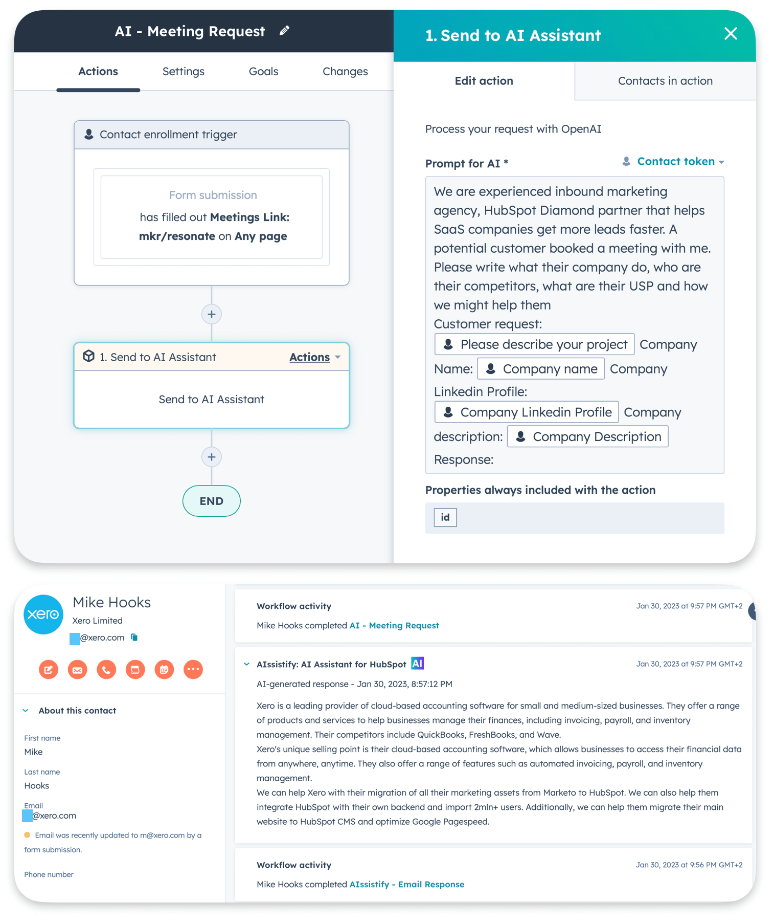 OpenAI in HubSpot CRM