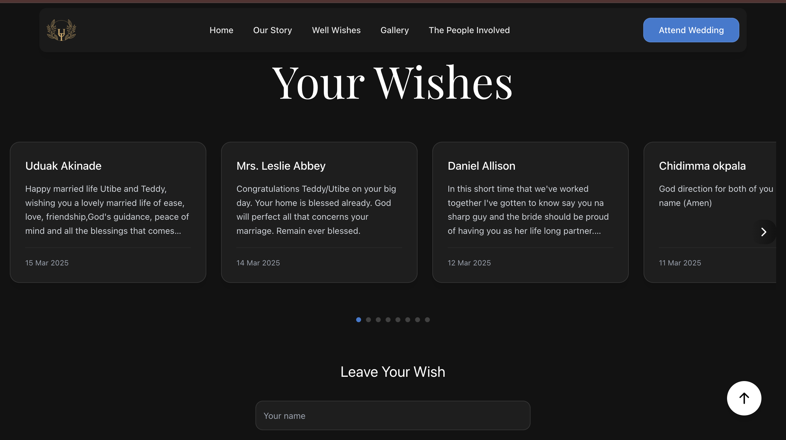 Your wishes section