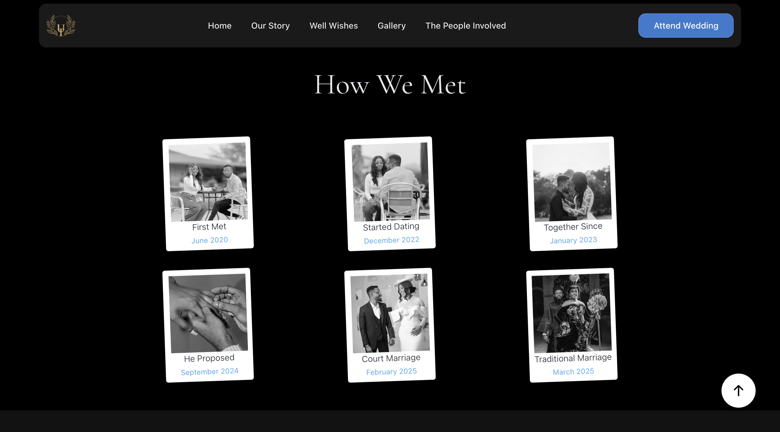 How we met section
