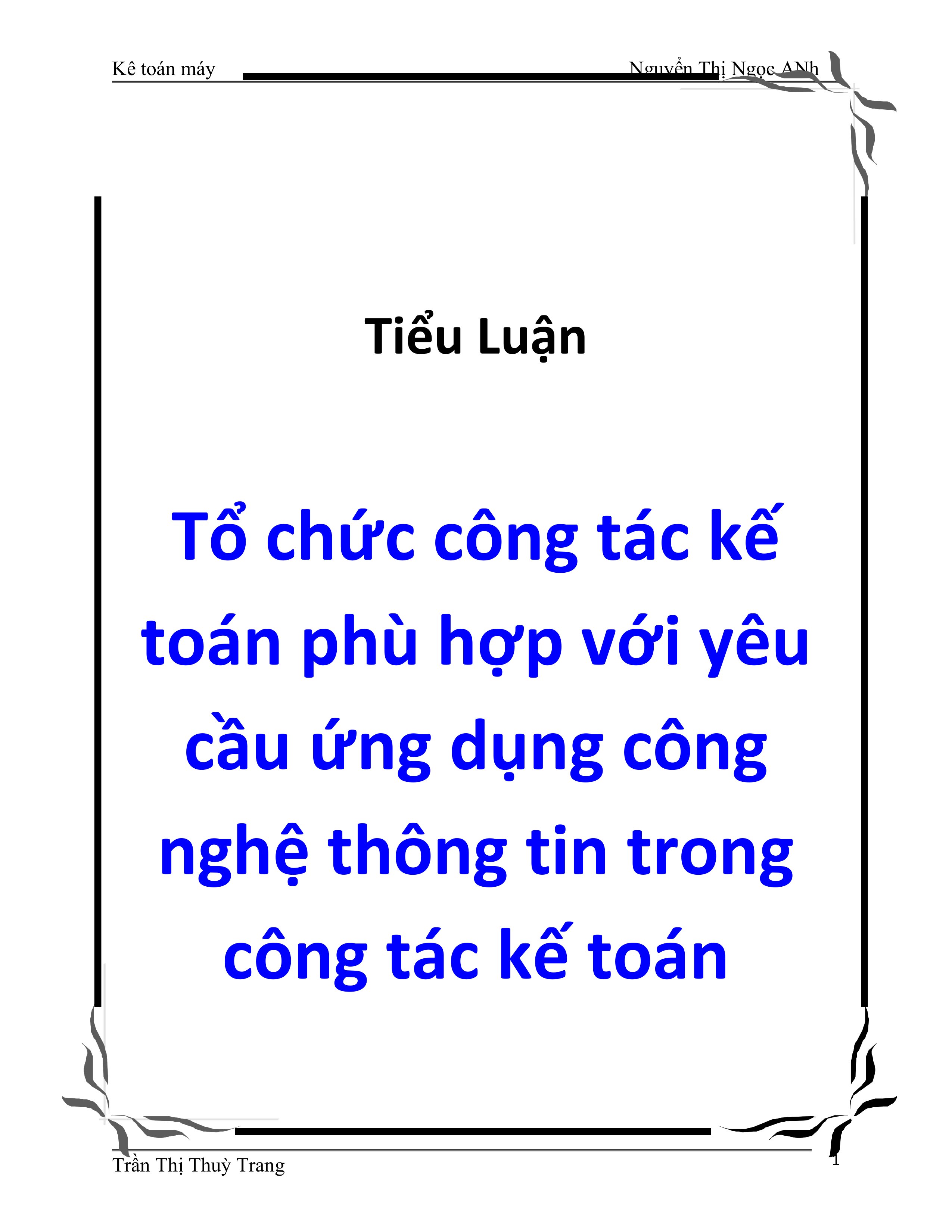 Tiểu luận:
