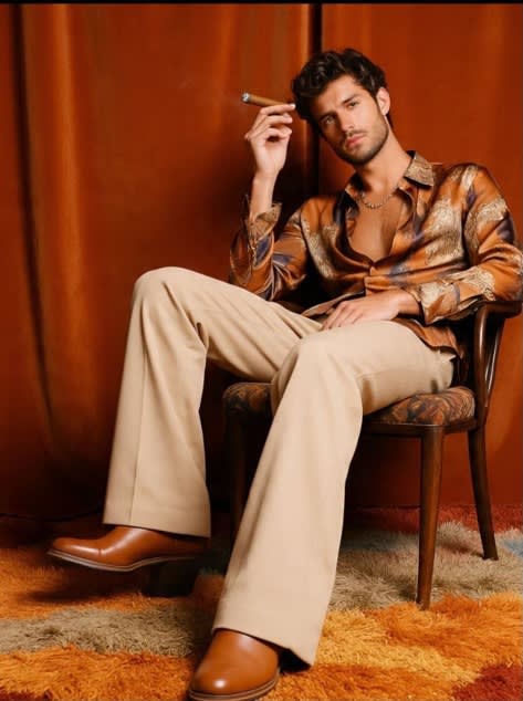 Retro Brown & Gold 70s Vibe