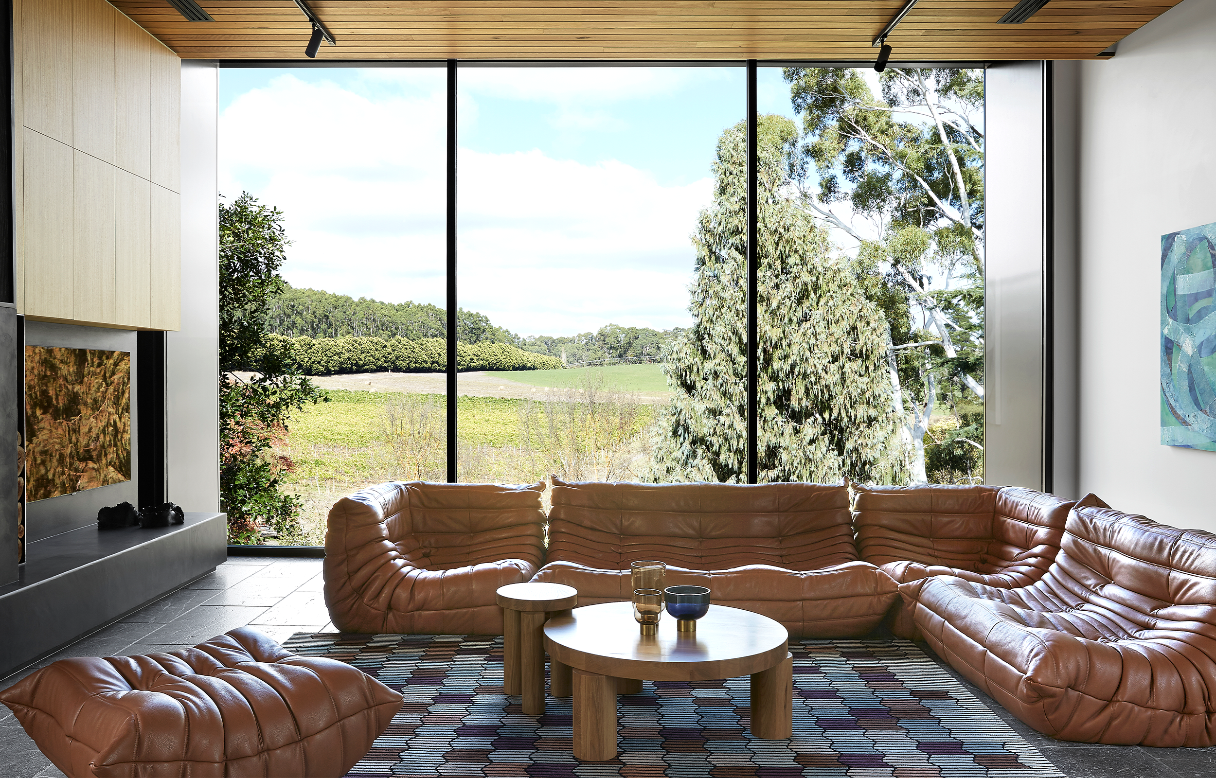 A Pumela Togo sofa styled in a creator's living room
