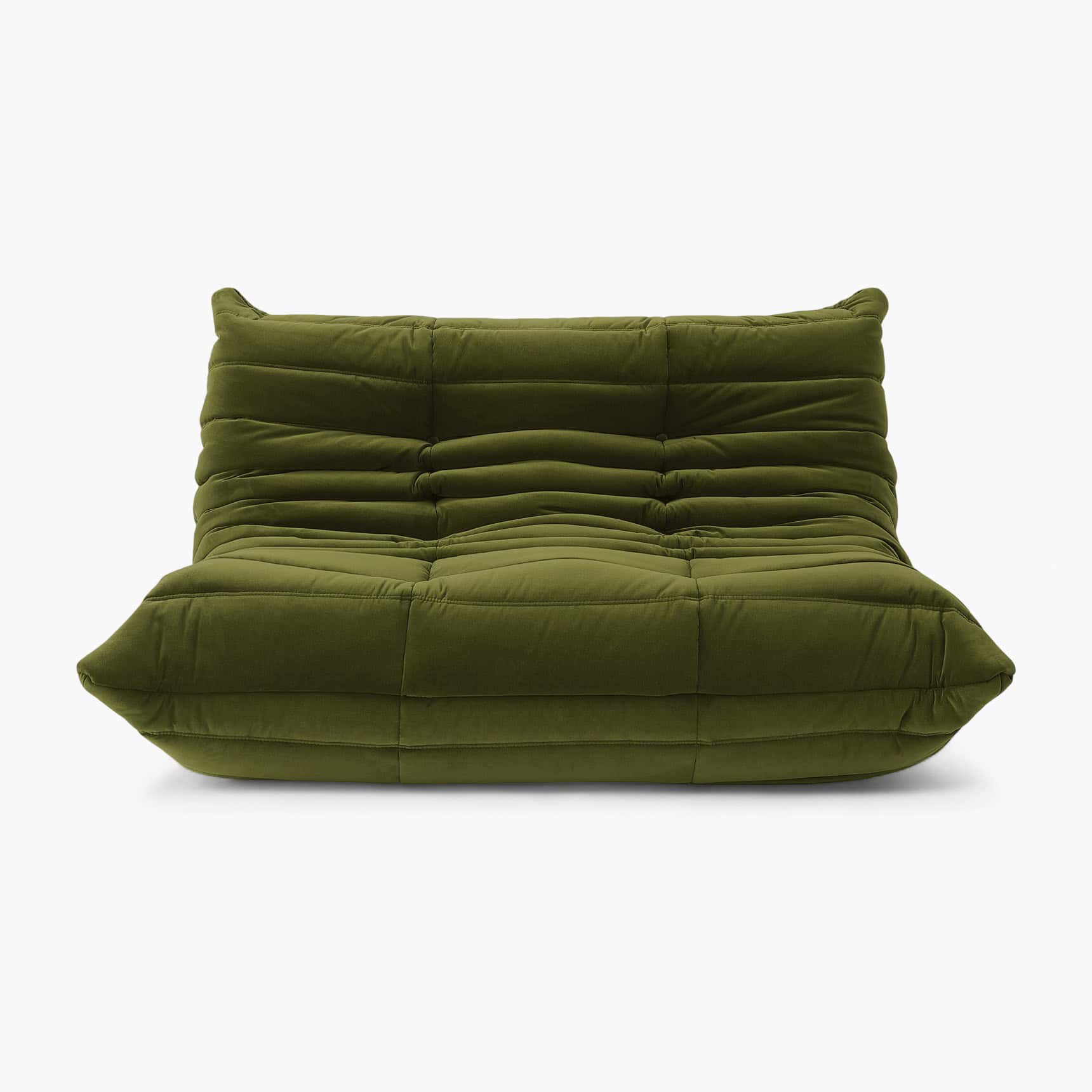 Togo Loveseat - Olive Green Velvet