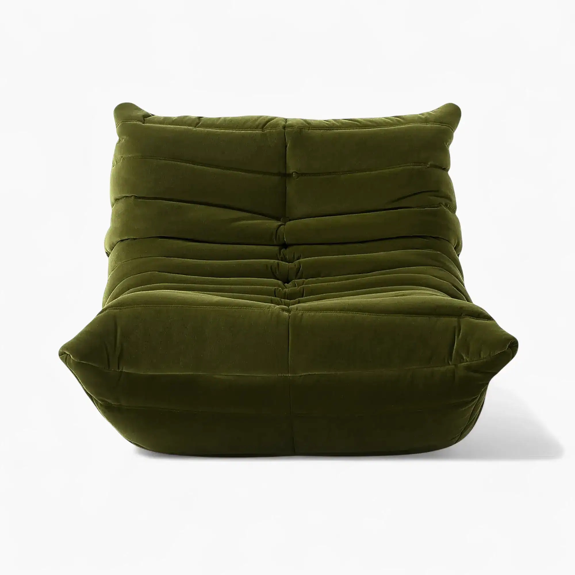 Togo Fireside Chair - Olive Green Velvet