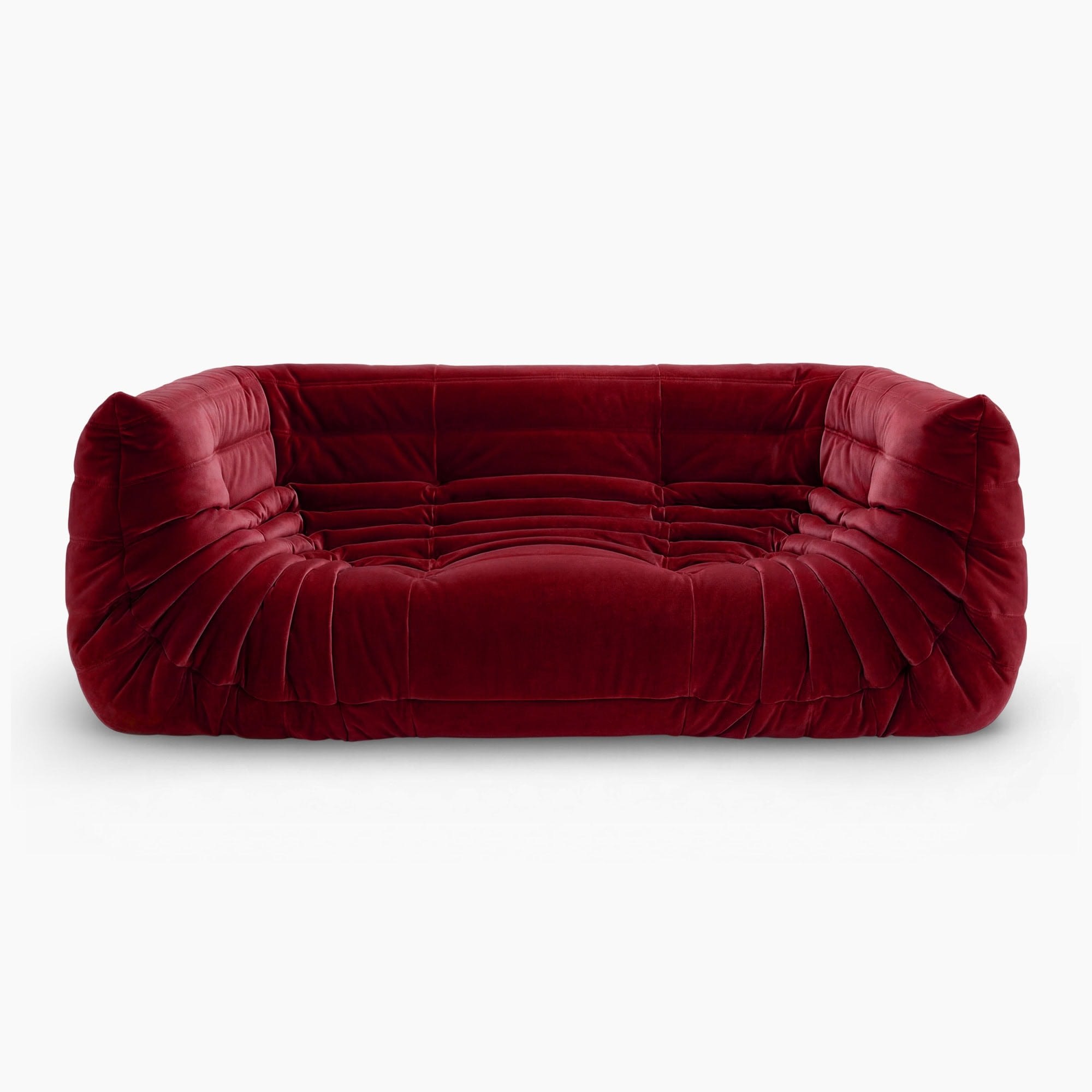 Togo Fireside Sofa - Ruby Red Velvet