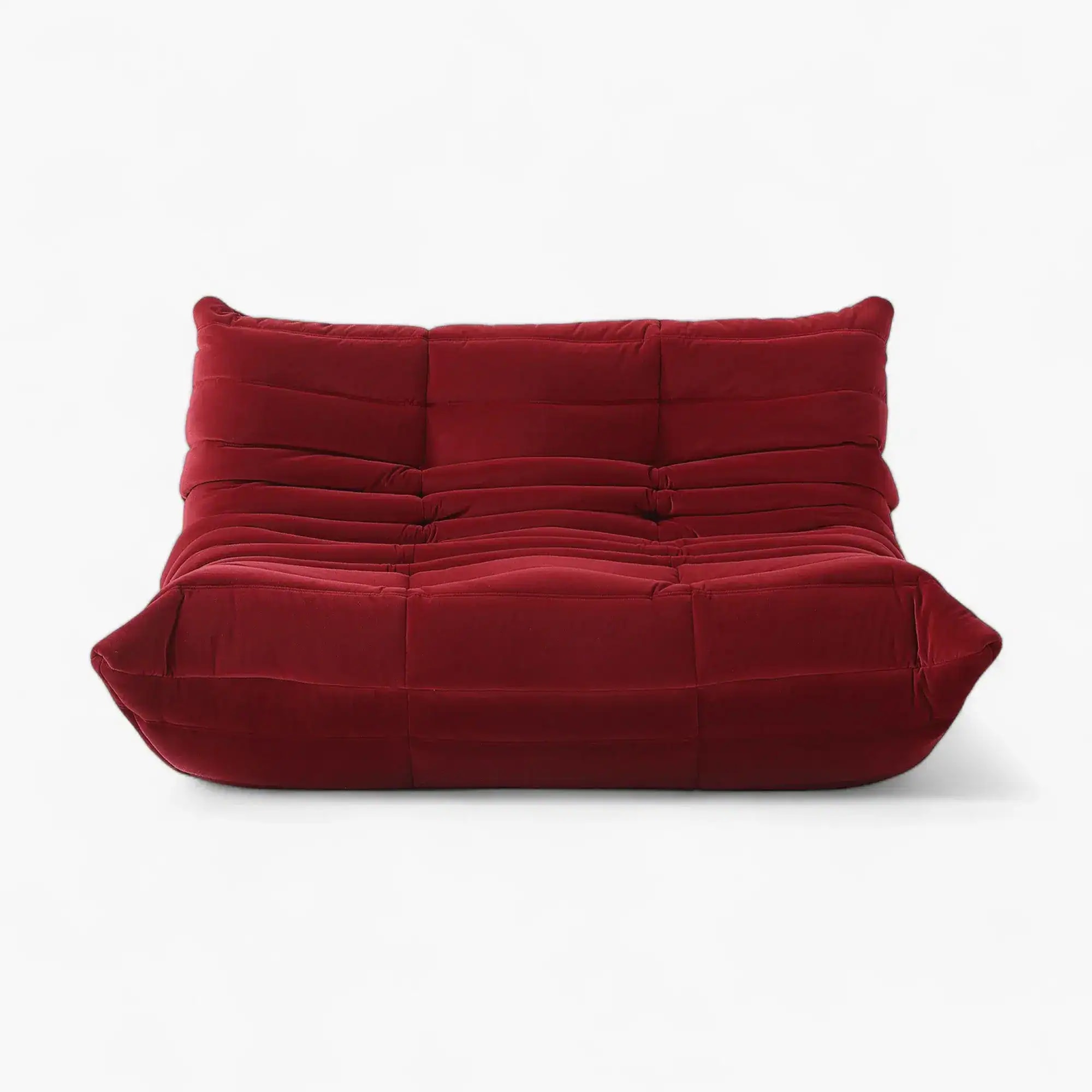 Togo Loveseat - Ruby Red Velvet