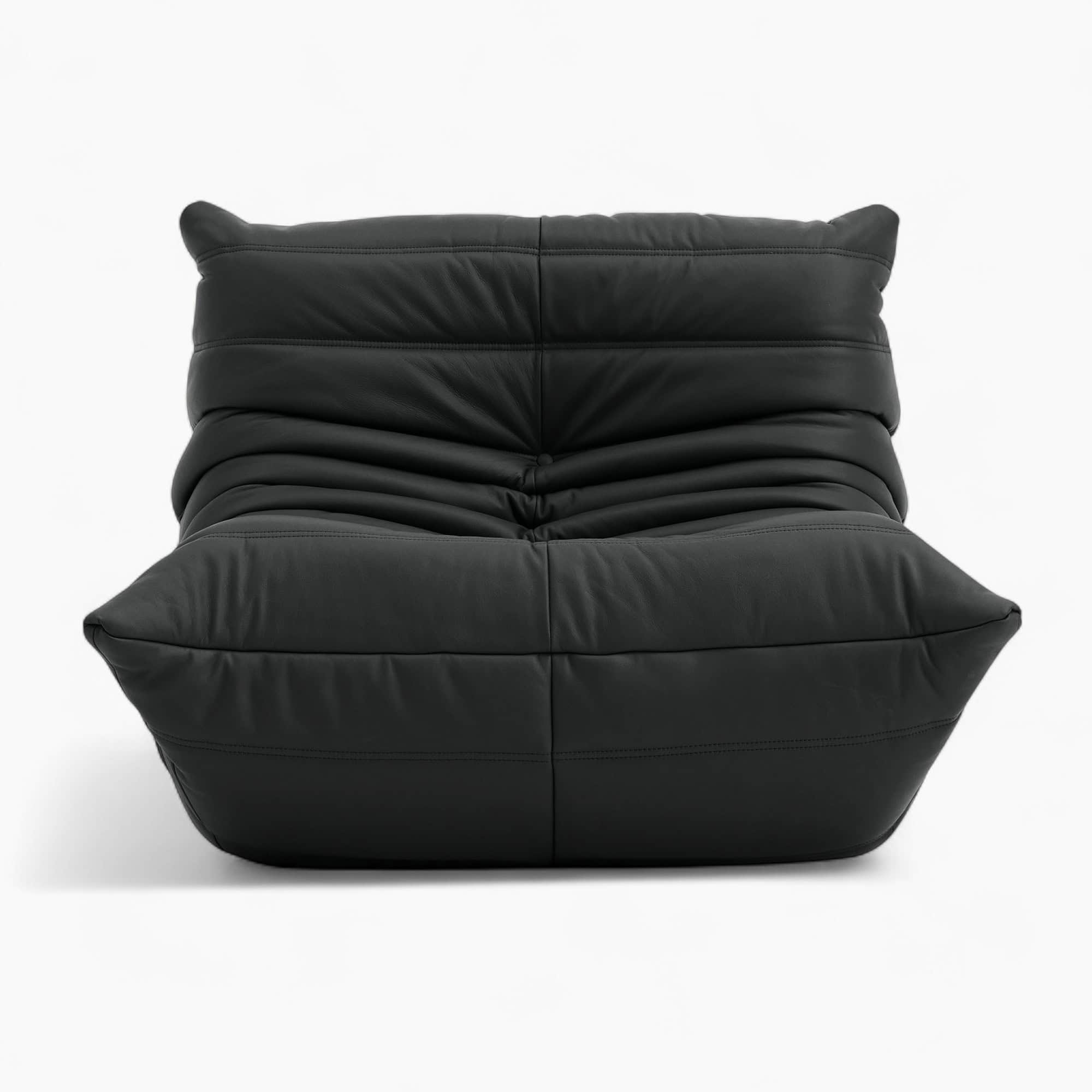 Togo Fireside Chair - Full Grain Black Leather
