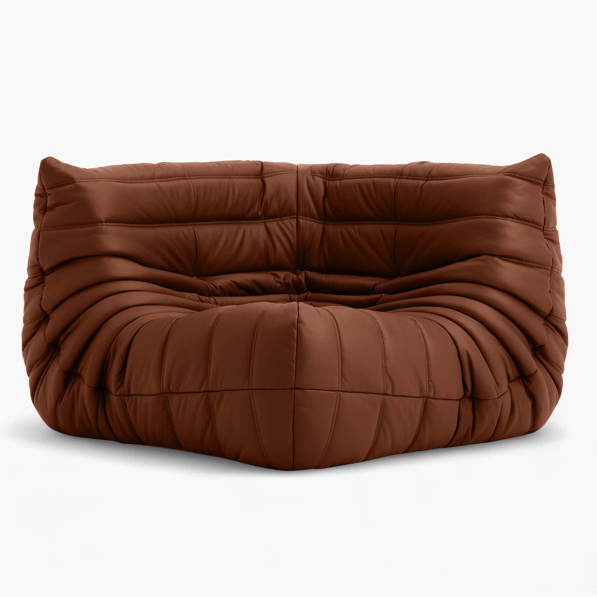 Togo Corner - Full Grain Brown Leather