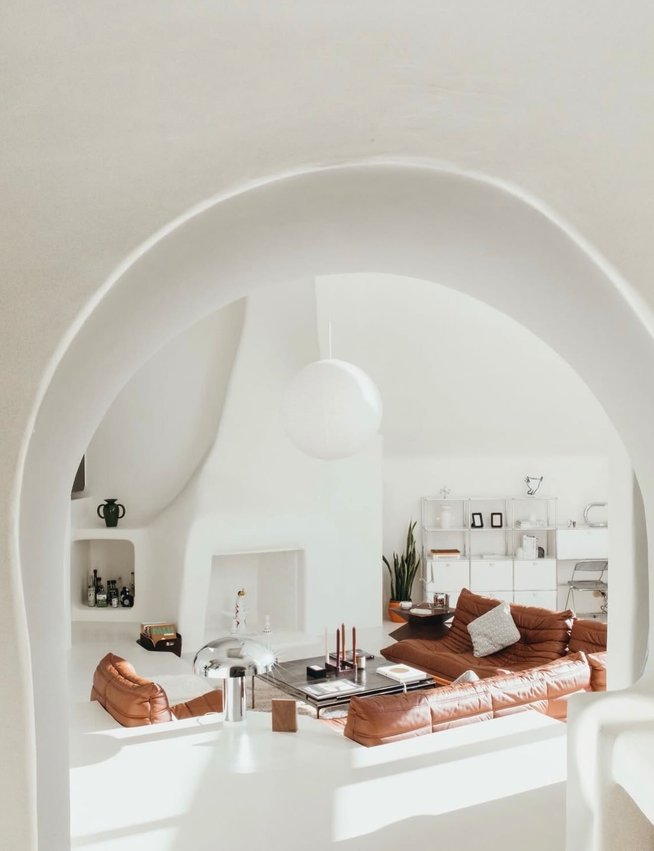 Togo sofa in a styled living room