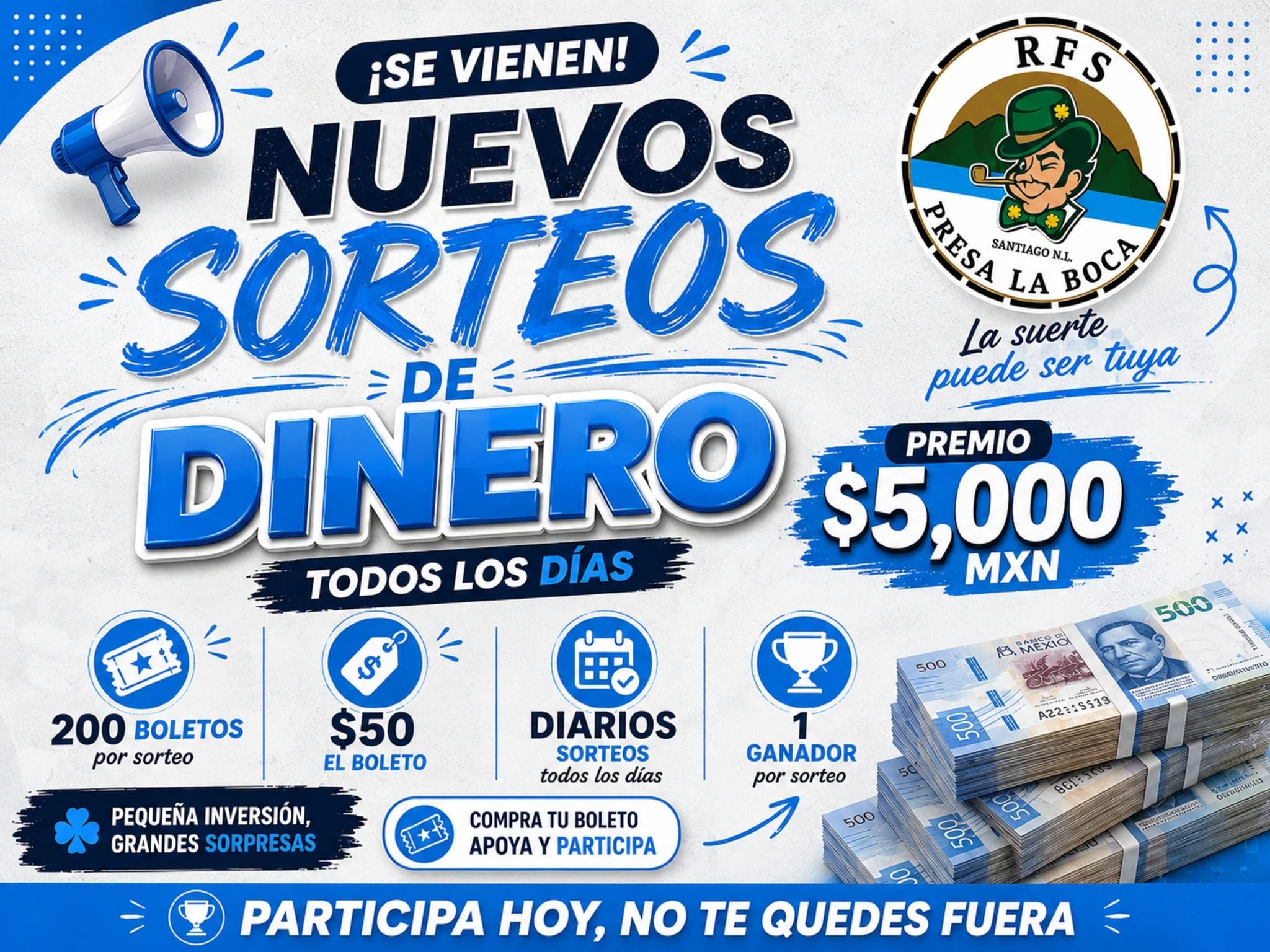 Premio del evento: $5000 x 50 Diario