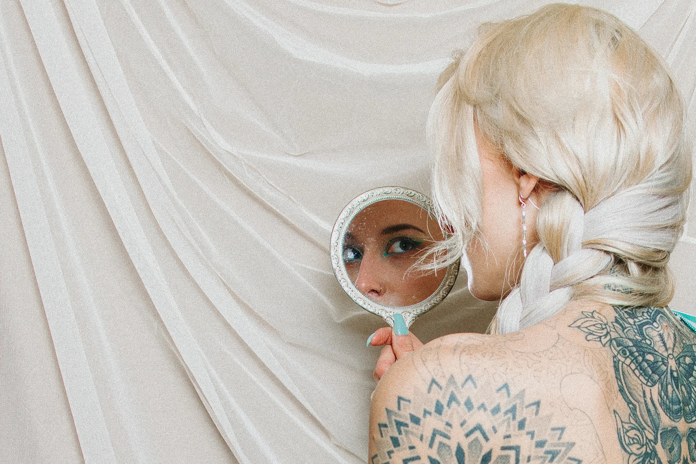 looking in the mirror