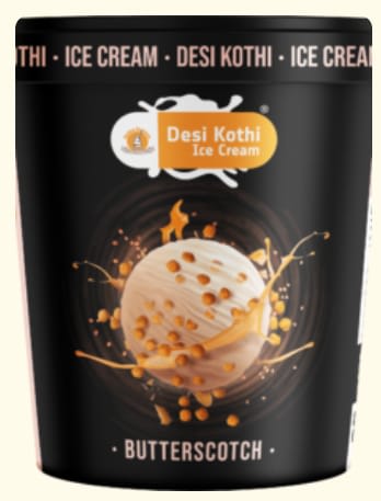 Desi Kothi Ice Cream Butterscotch 1LTR