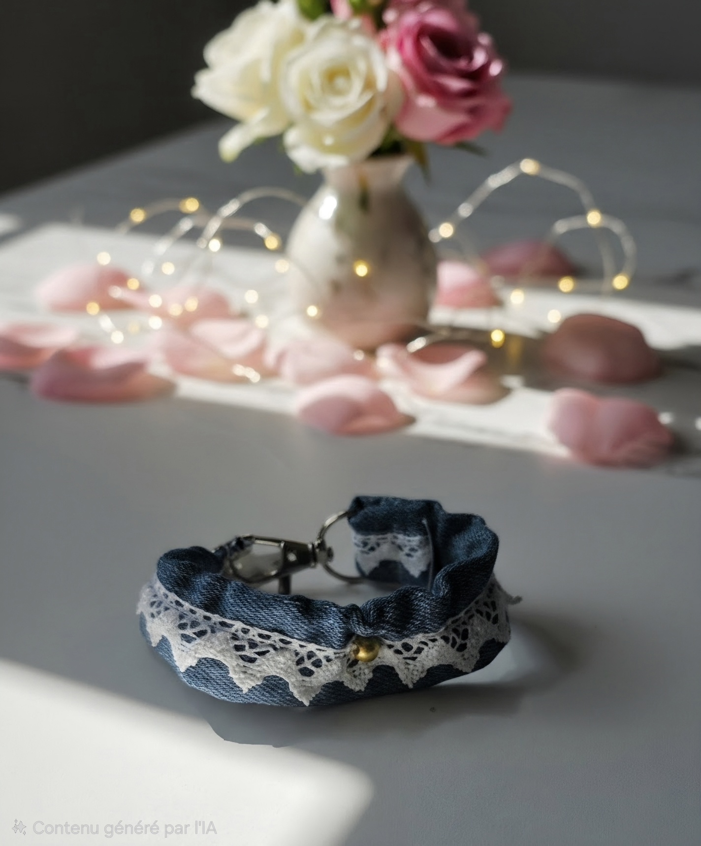 bracelet upcyclé en  jean 