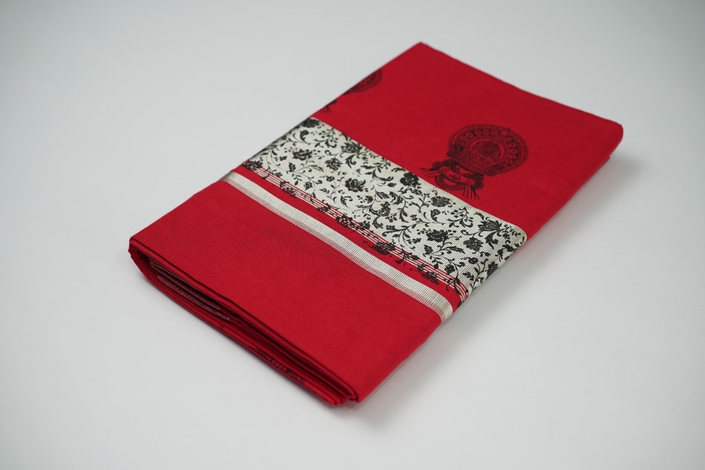 Colour-Printed Balaramapuram Cotton Saree with Kathakali Design