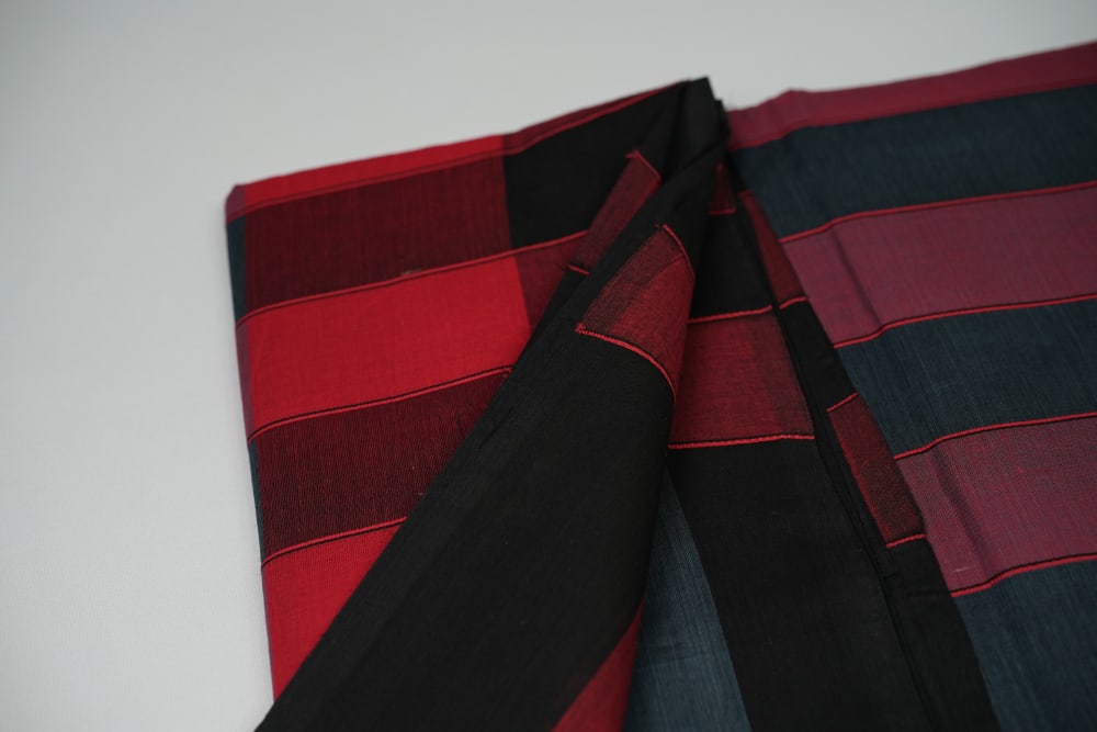 Red & Black Colour Saree