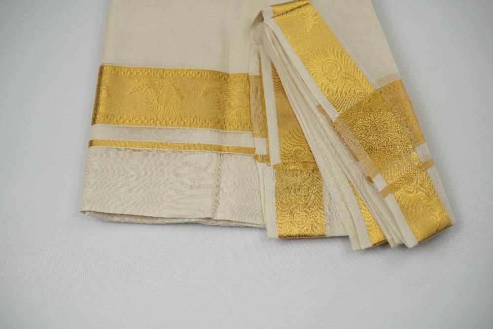 Handloom Kasavu Design Mundu