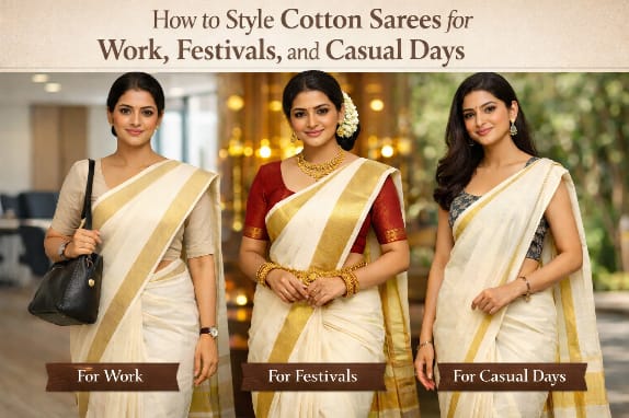 How to Style Cotton Sarees for Work, Festivals, and Casual Days