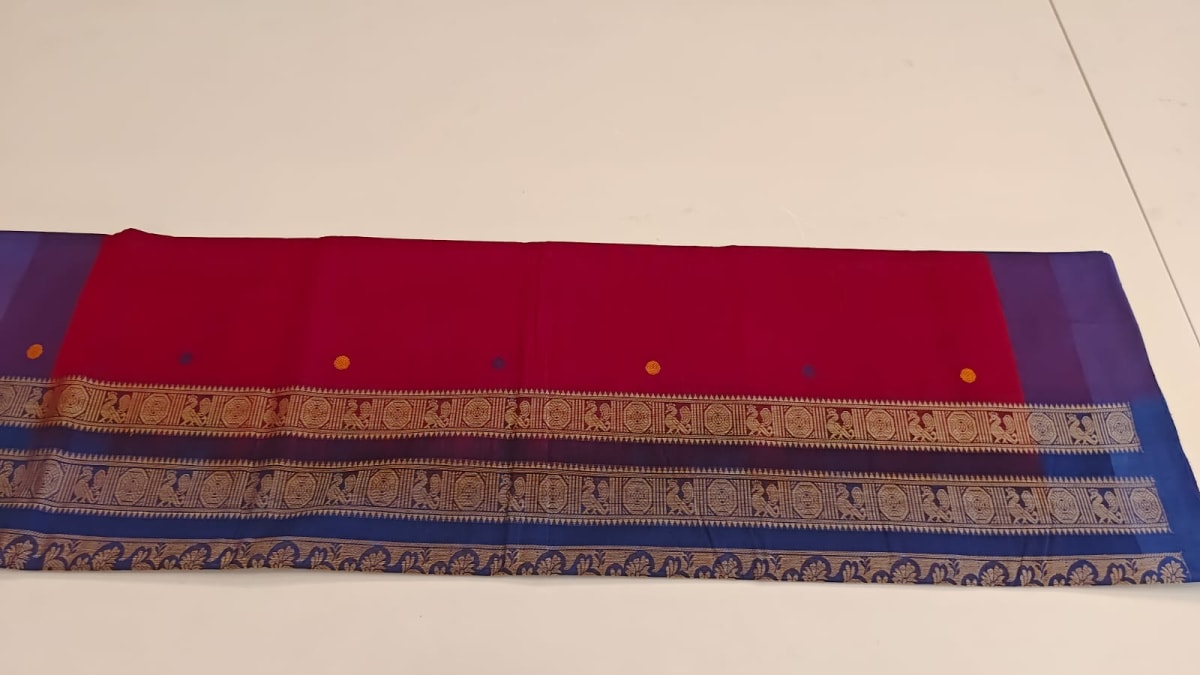 Pochampally Cotton Saree - image 4