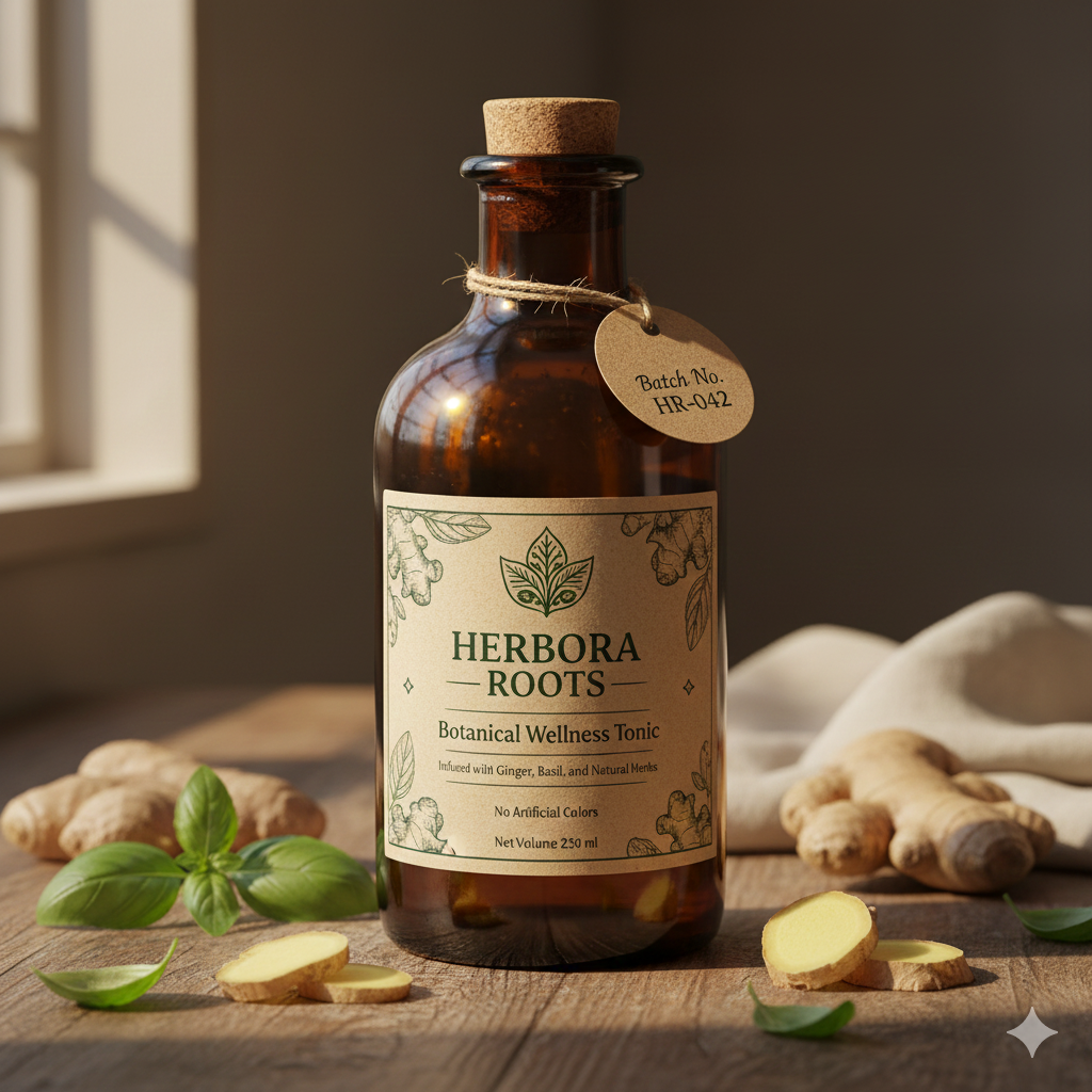 Herbal Tonic Glass Bottle