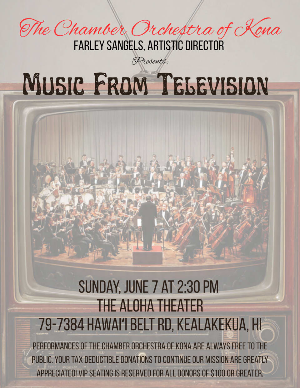 The Chamber Orchestra of Kona - Music From Television