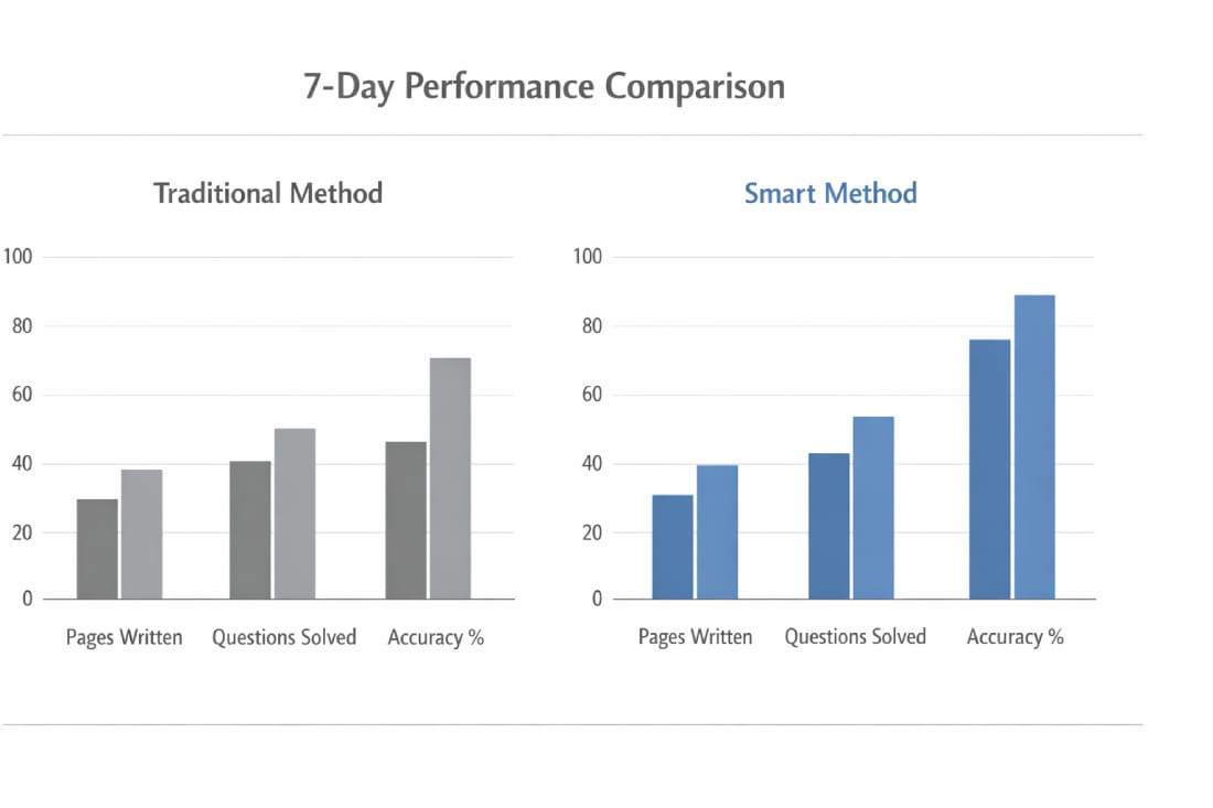 7-Day Comparison Structured vs Unstructured System image