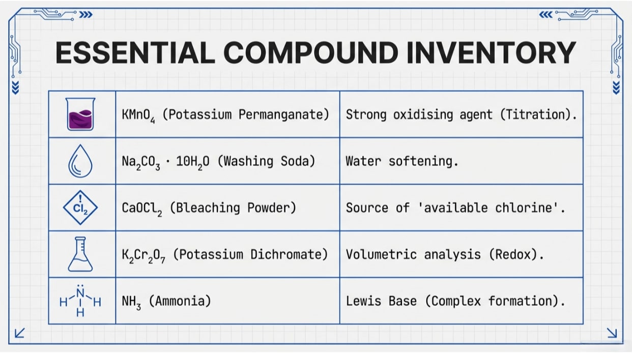 Important inorganic compounds for exams