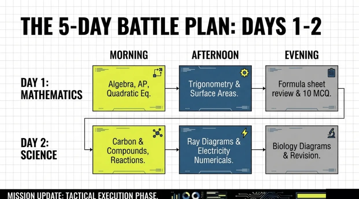 High-impact study schedule for Day 1 and Day 2 revision