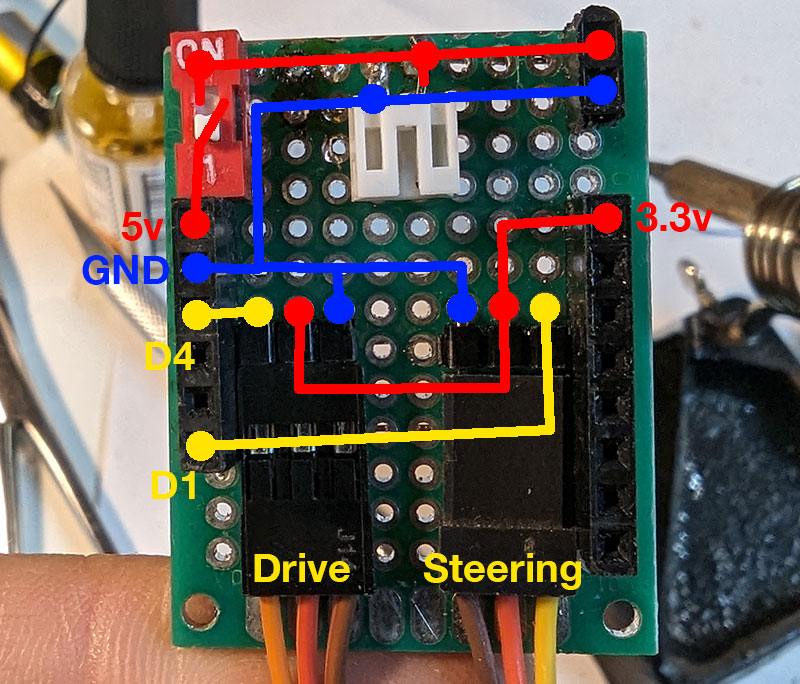 Спаял шилд для подключения Wemos D1 Mini