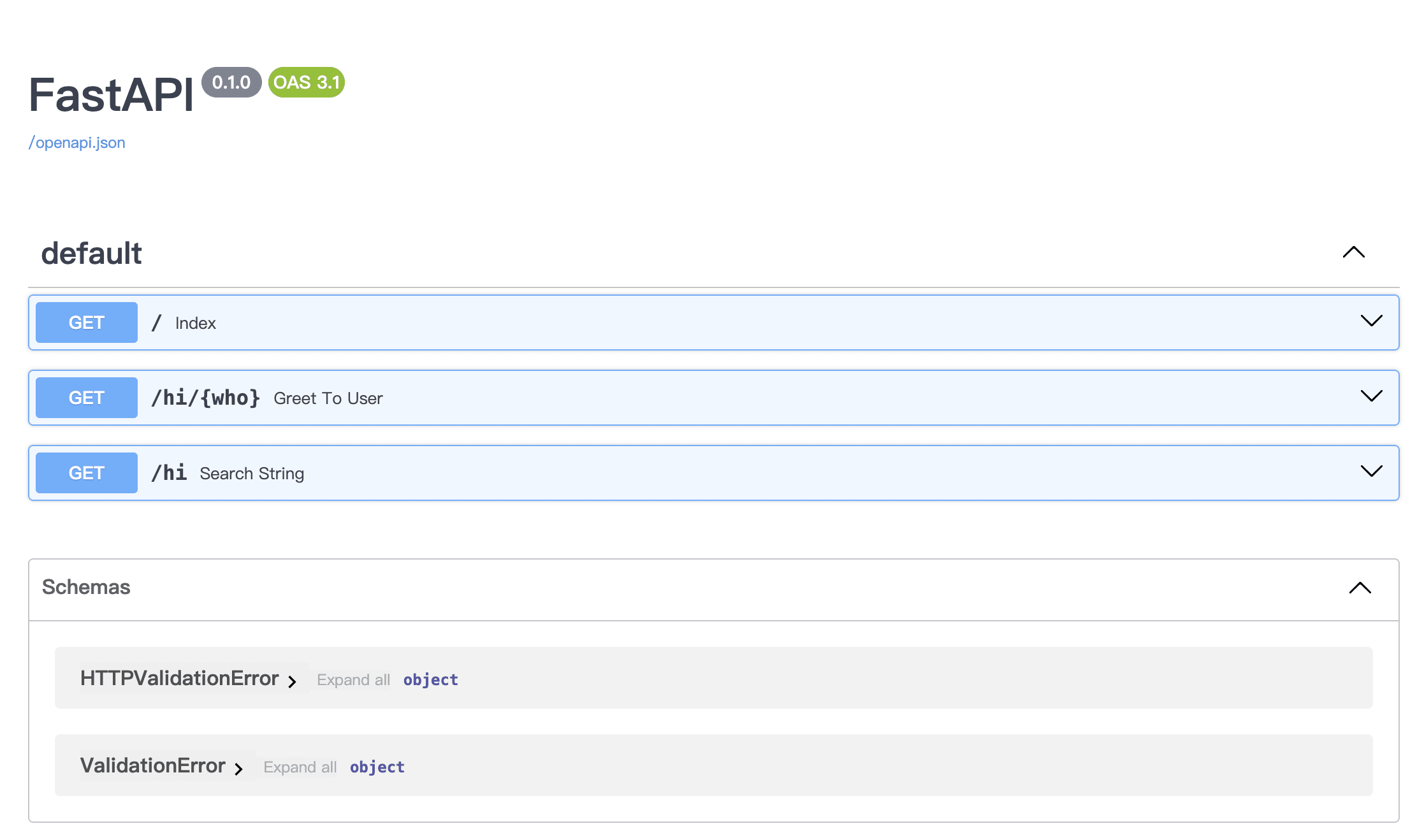 目前為止的 API 端點