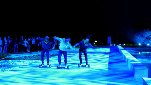 hoverboard showact with 3 male performers