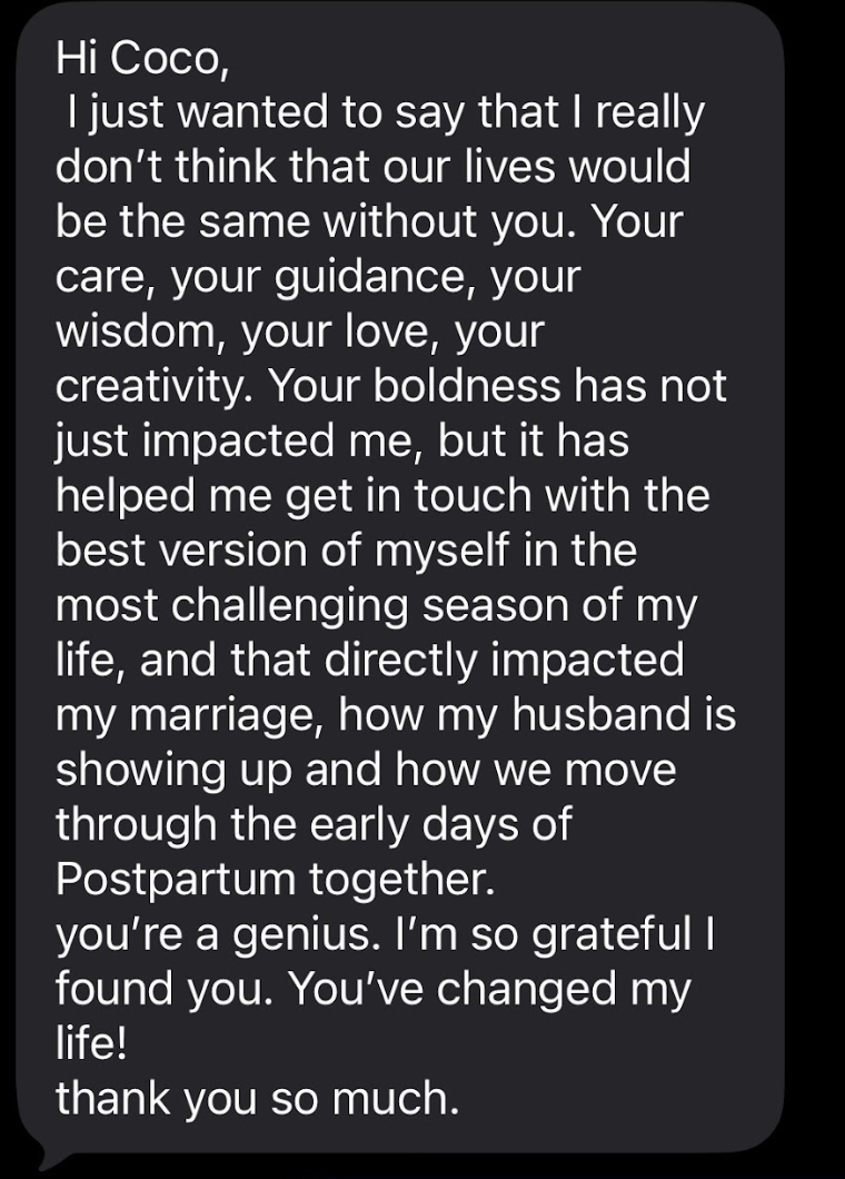 Client testimonial